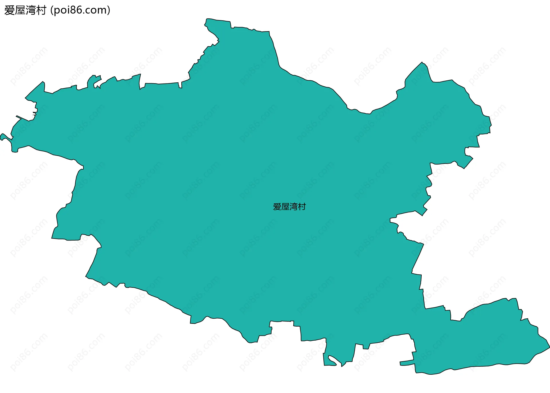爱屋湾村边界地图