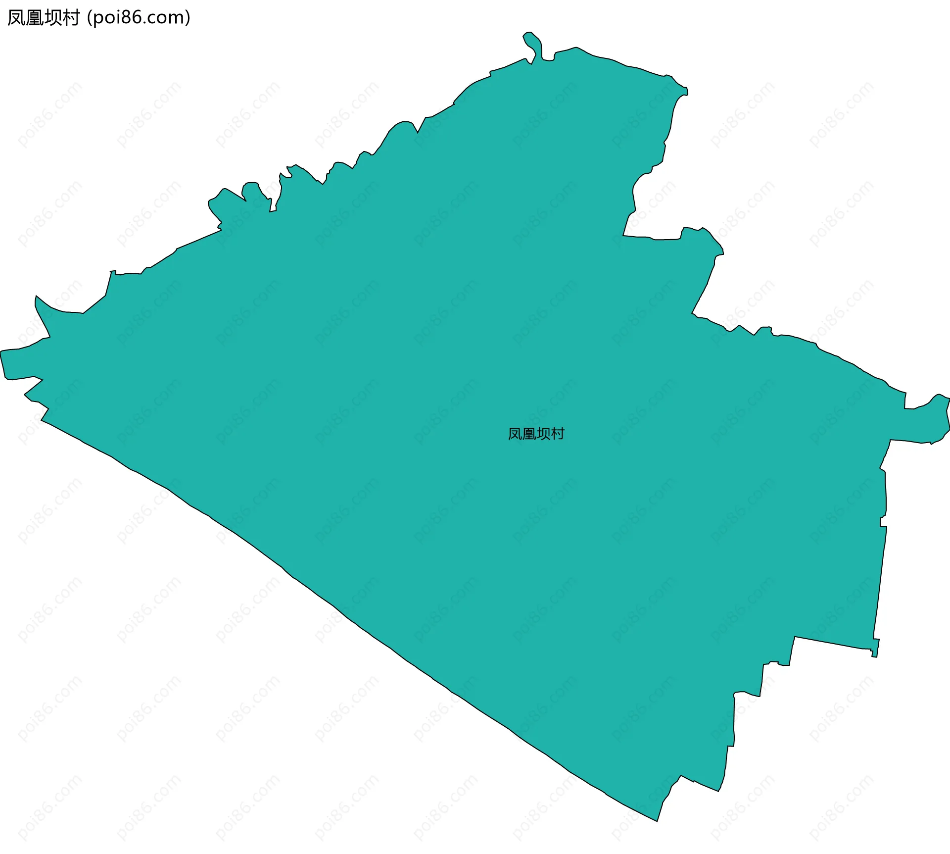 凤凰坝村边界地图