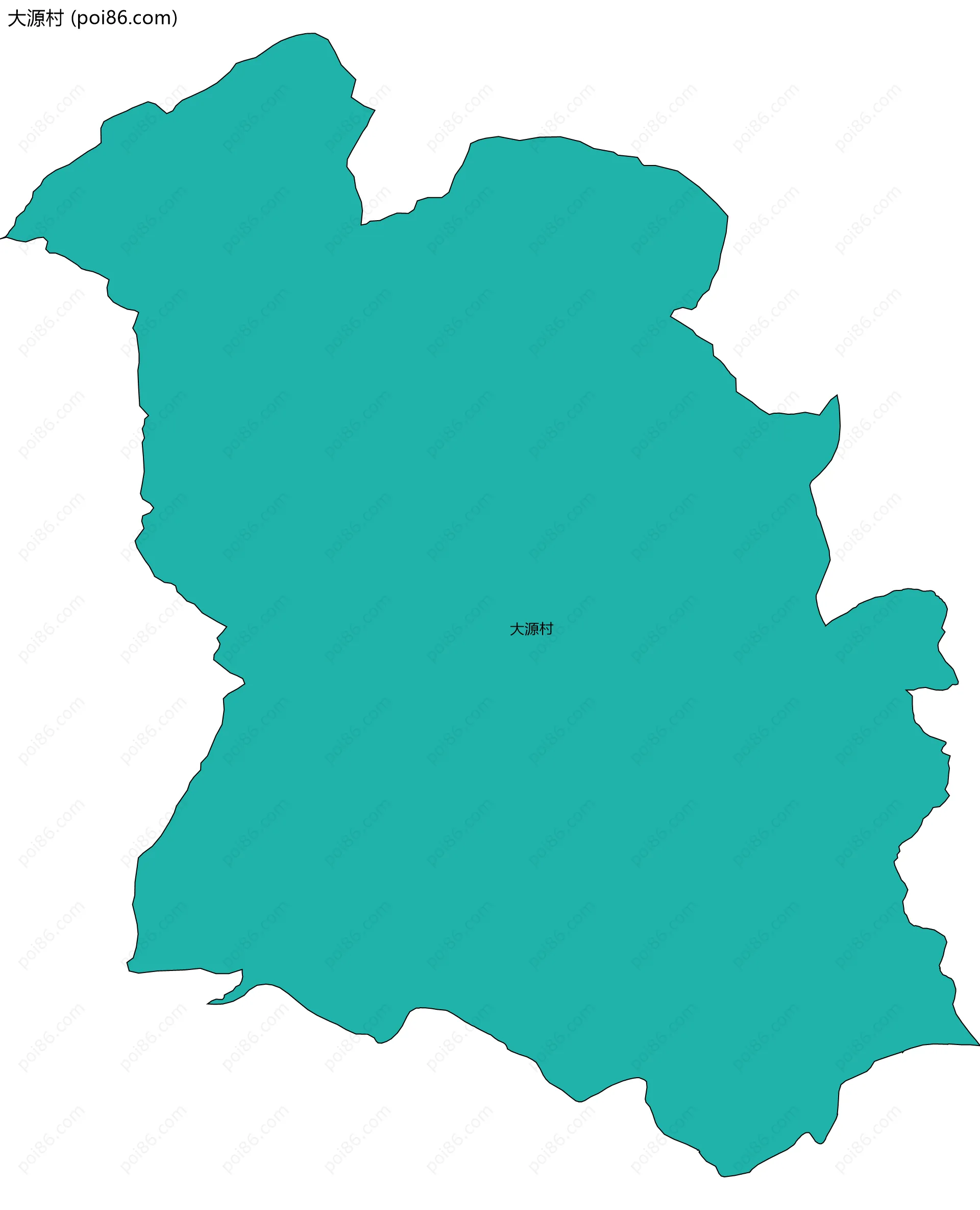大源村边界地图