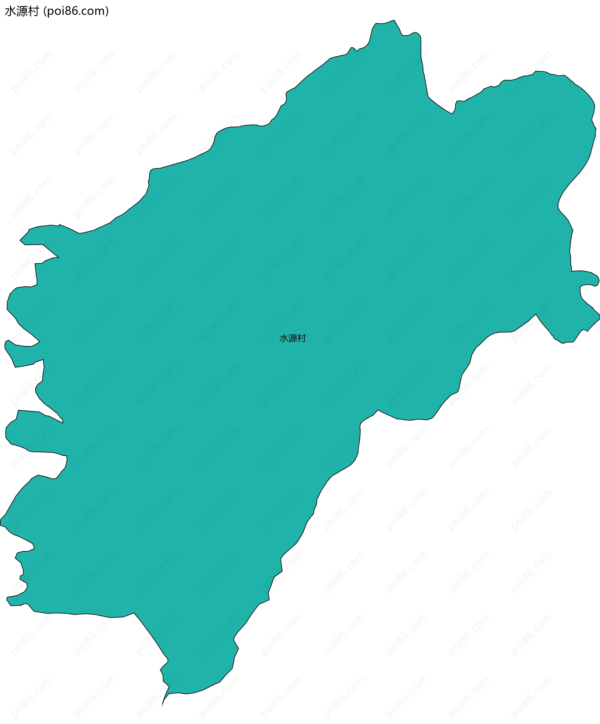 水源村边界地图