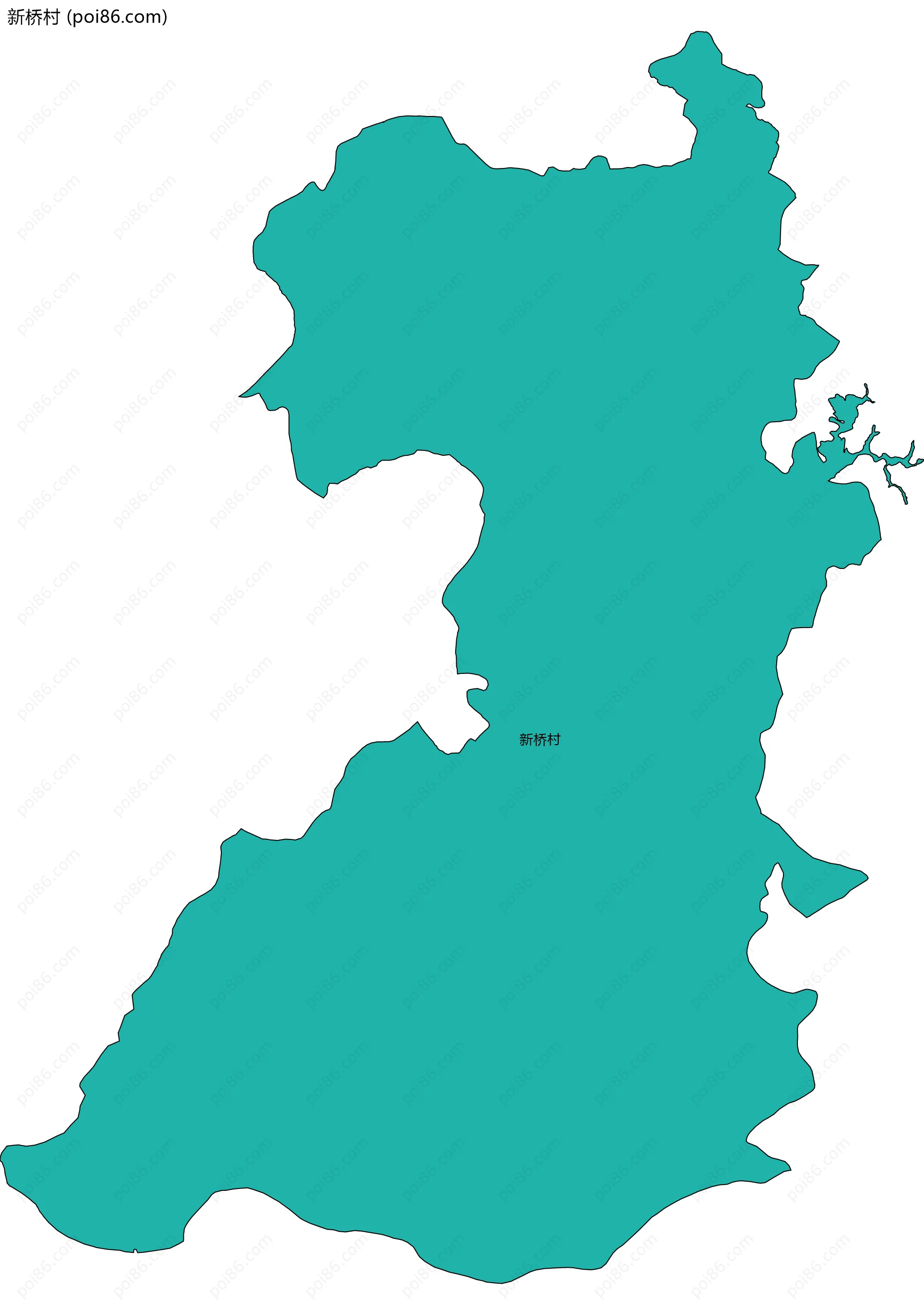 新桥村边界地图