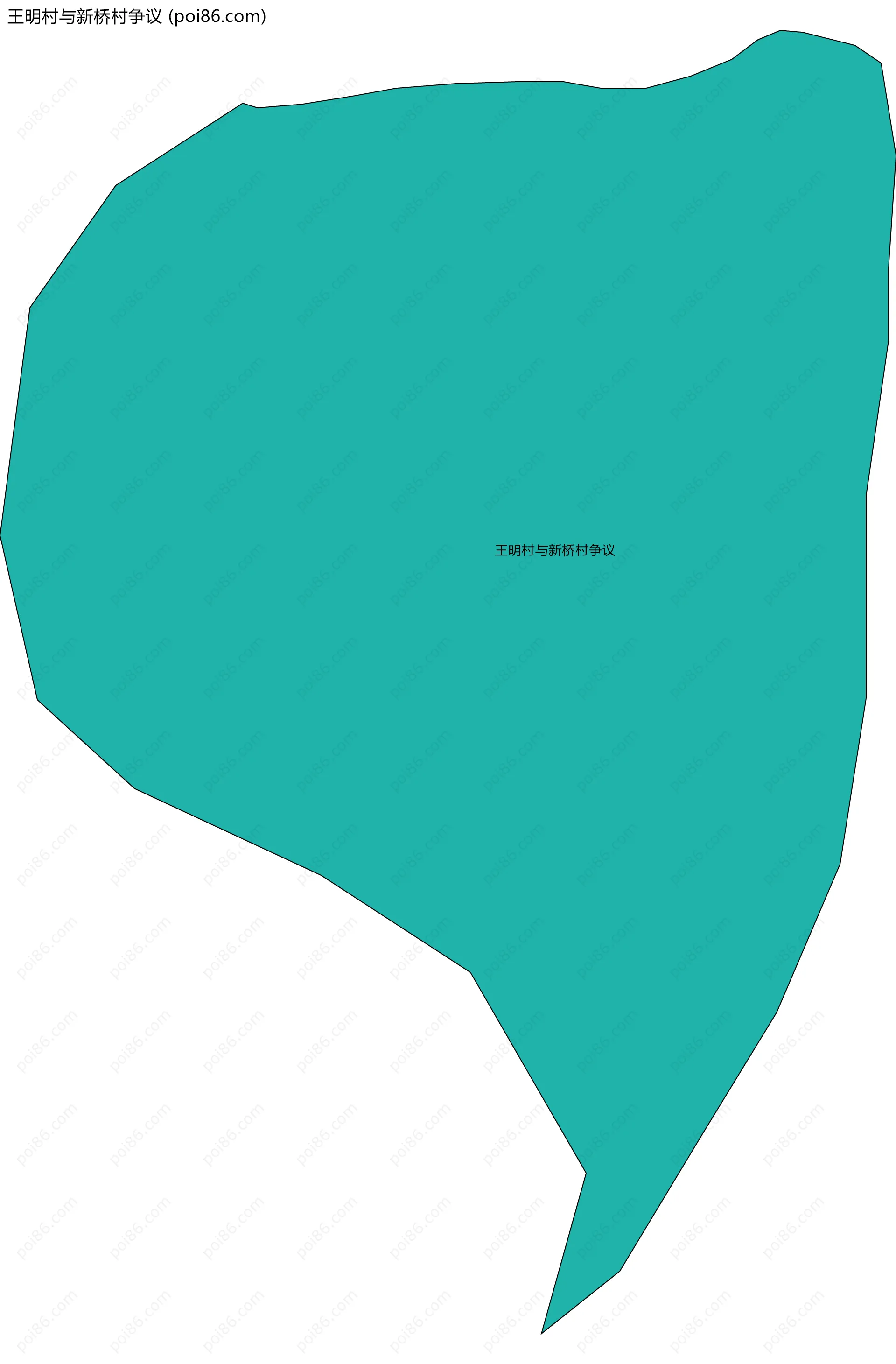 王明村与新桥村争议边界地图