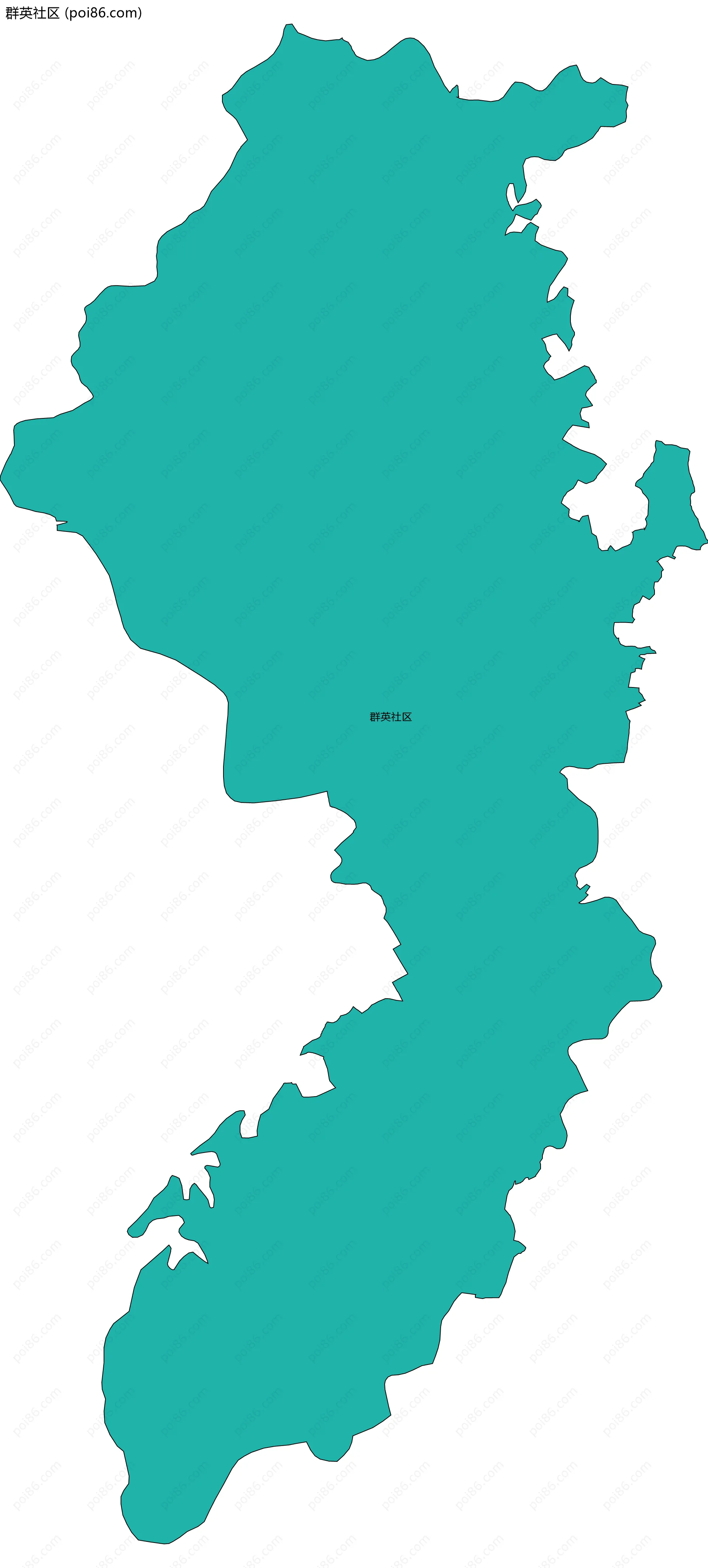 群英社区边界地图