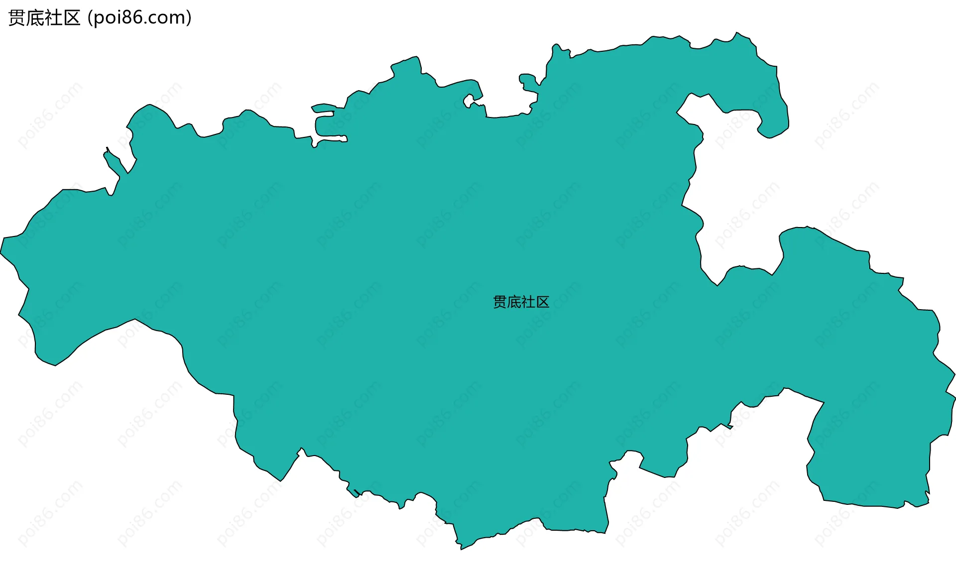 贯底社区边界地图