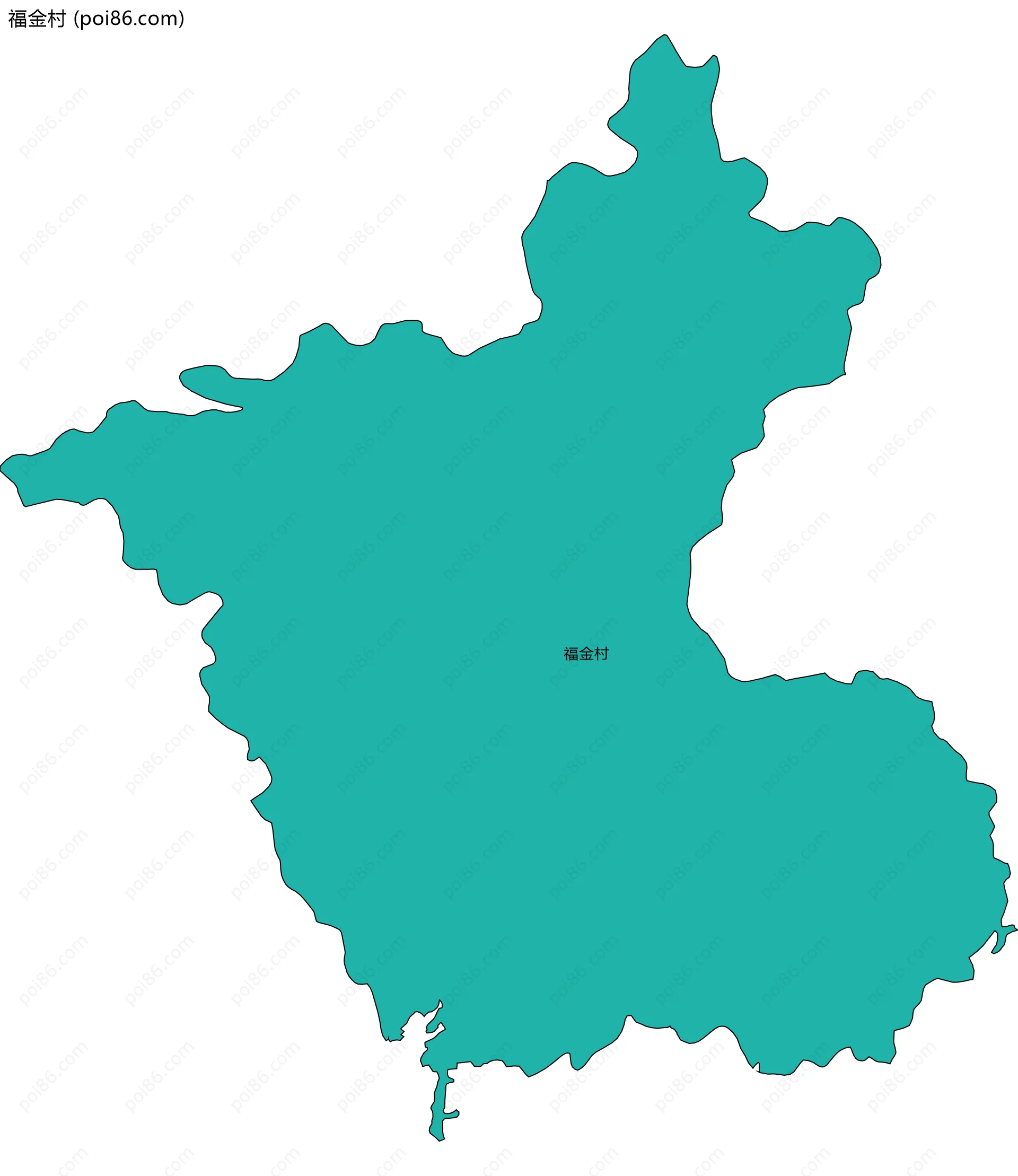 福金村边界地图