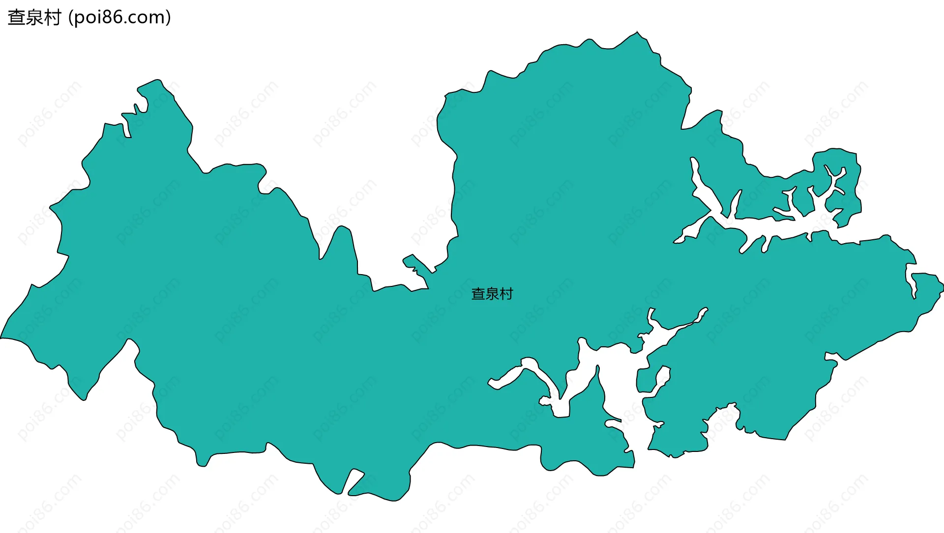 查泉村边界地图