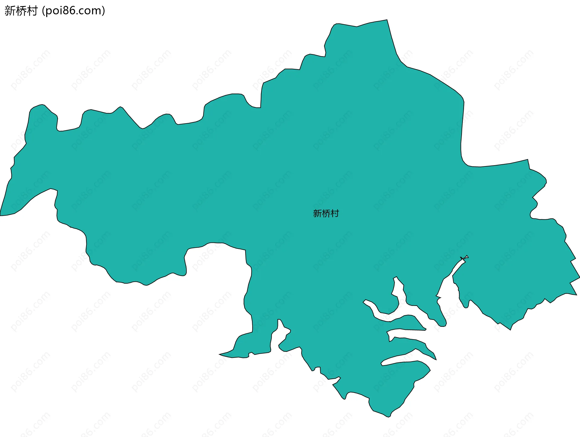 新桥村边界地图