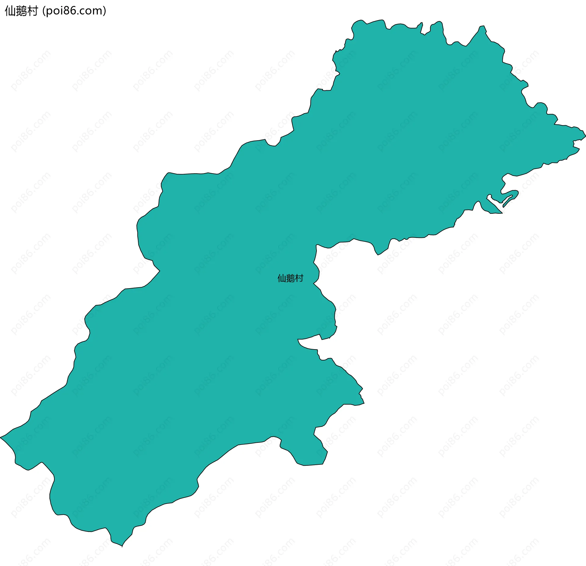 仙鹅村边界地图