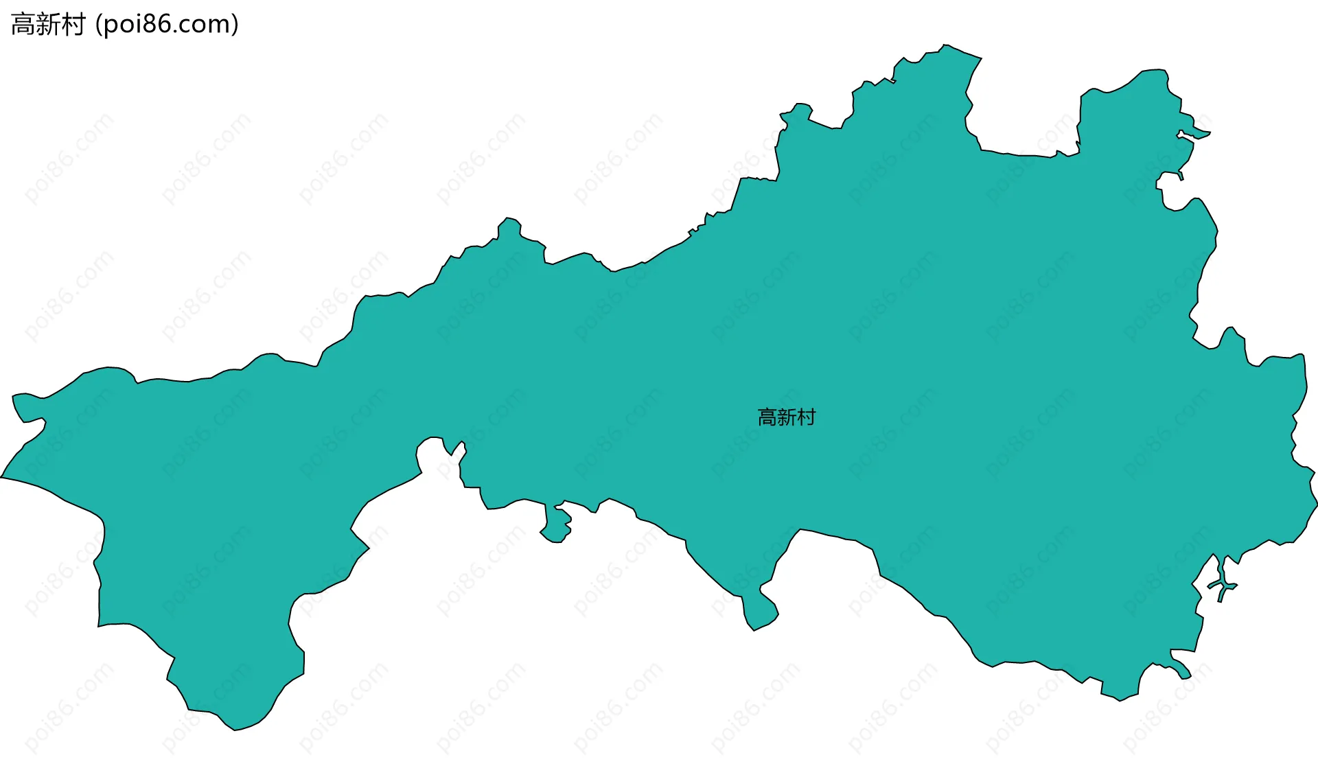 高新村边界地图