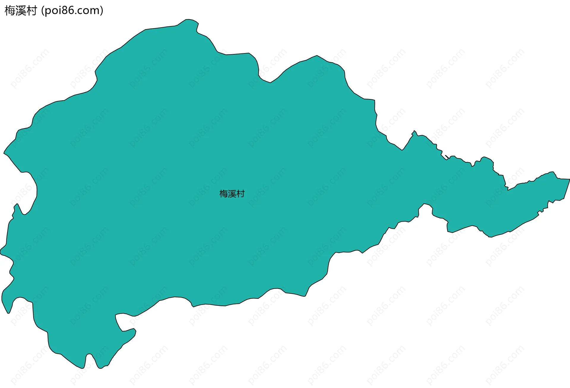 梅溪村边界地图