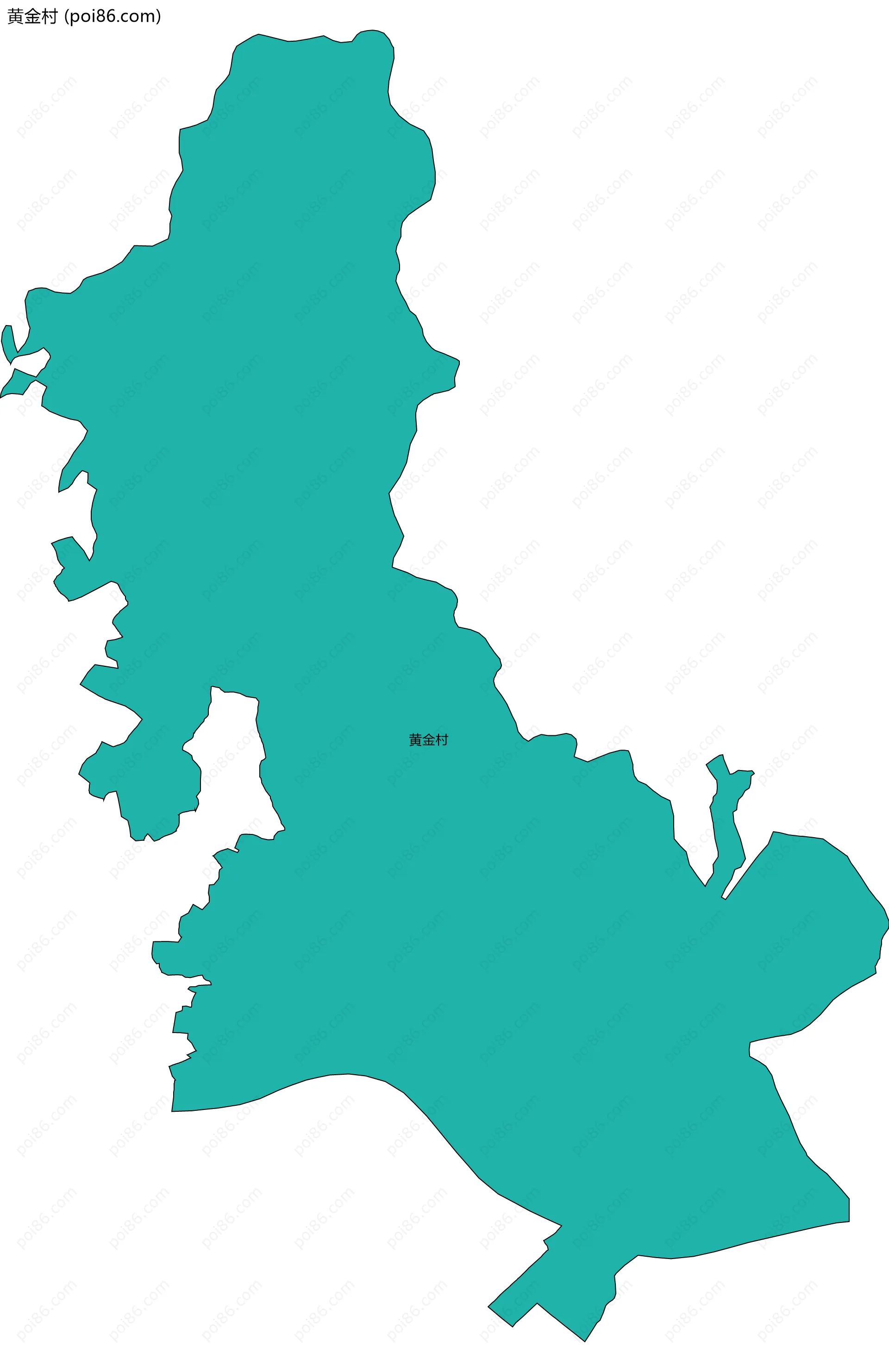 黄金村边界地图