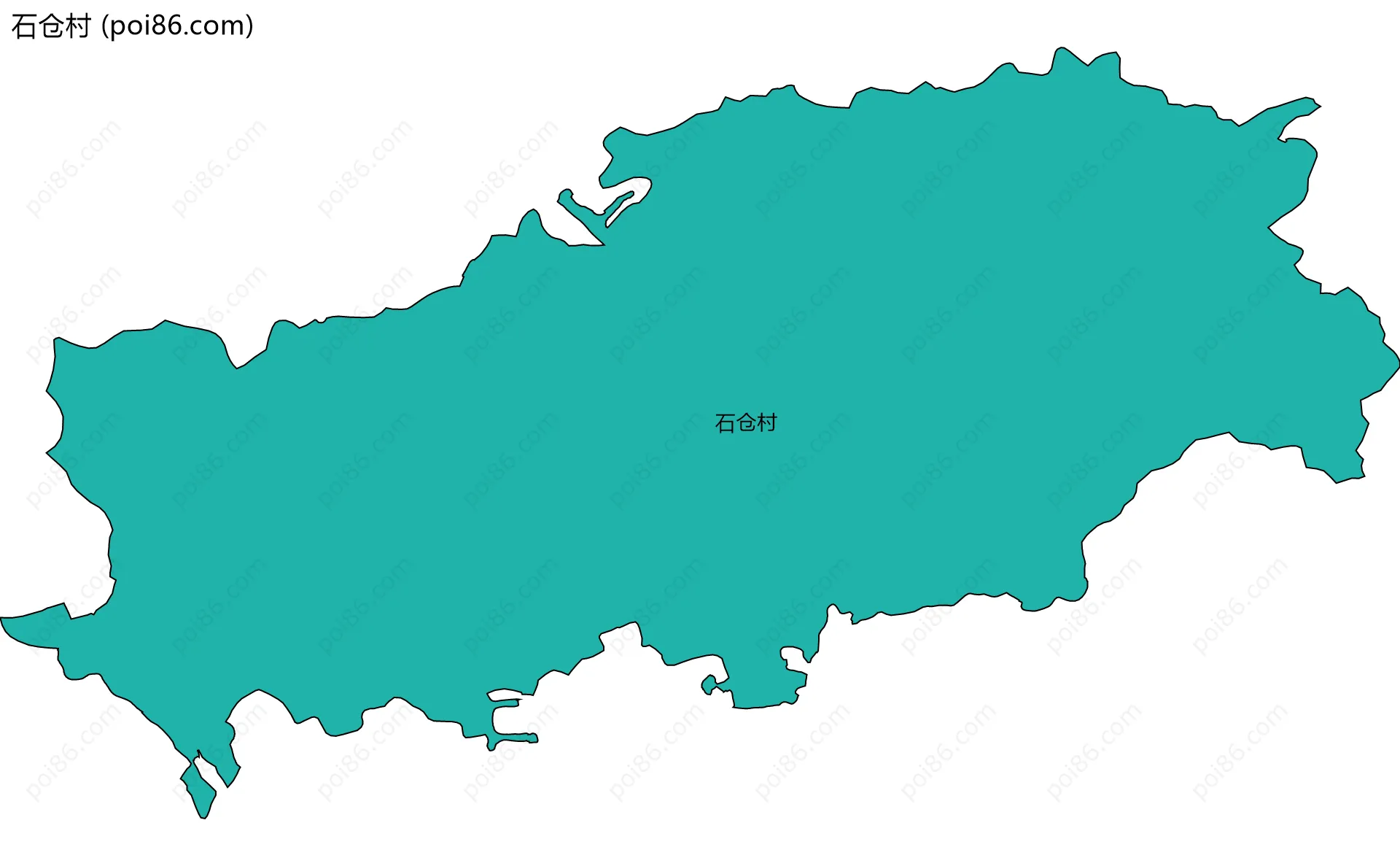 石仓村边界地图
