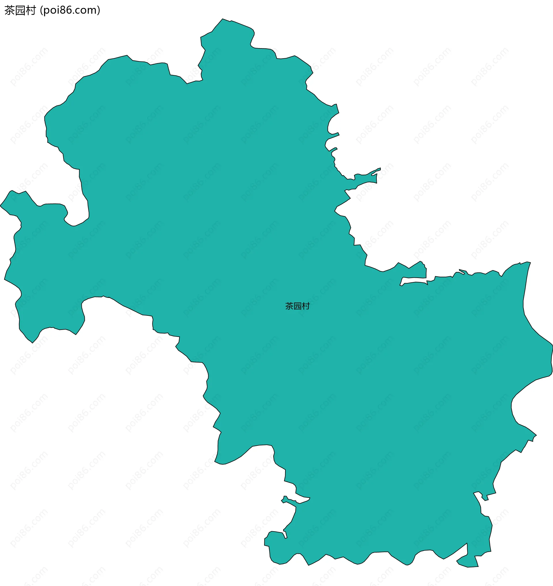 茶园村边界地图