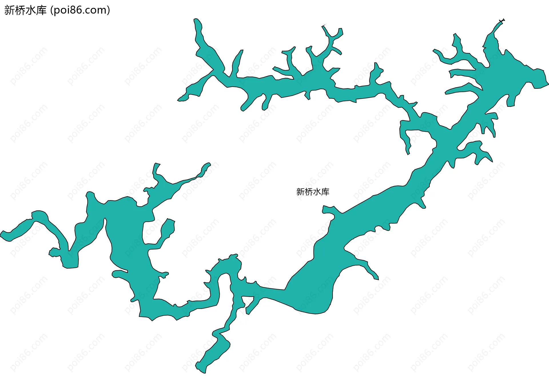 新桥水库边界地图