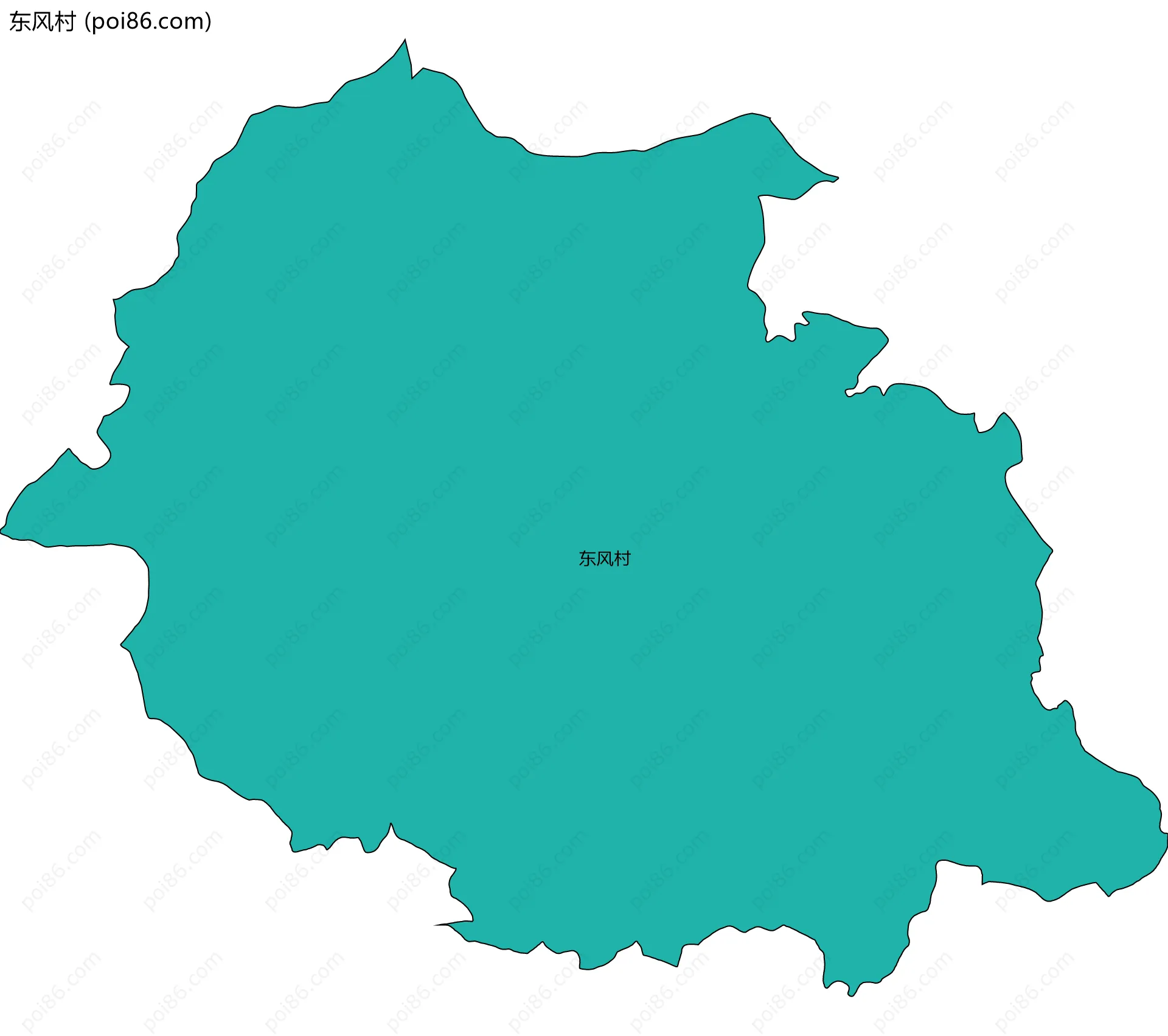 东风村边界地图