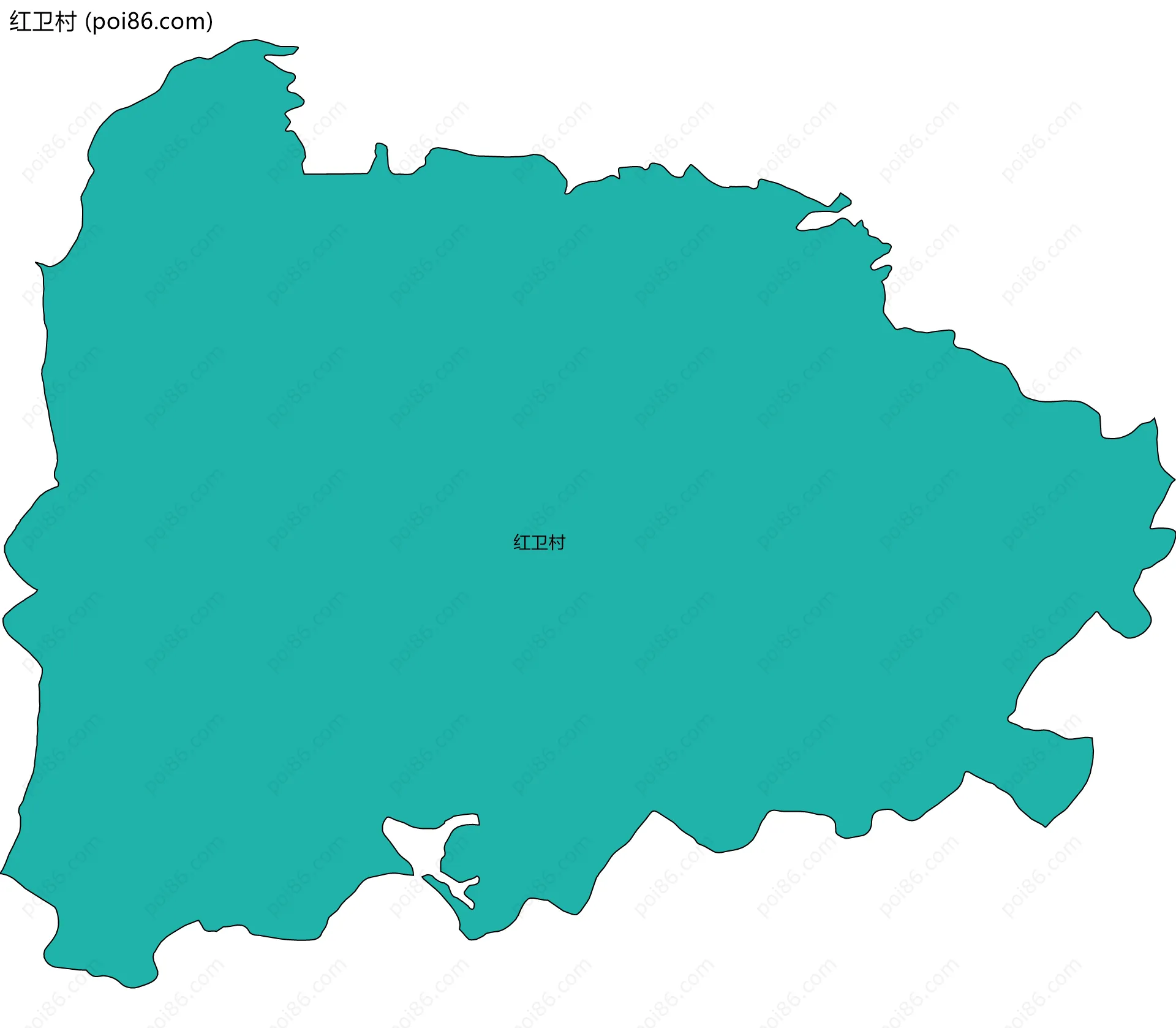 红卫村边界地图