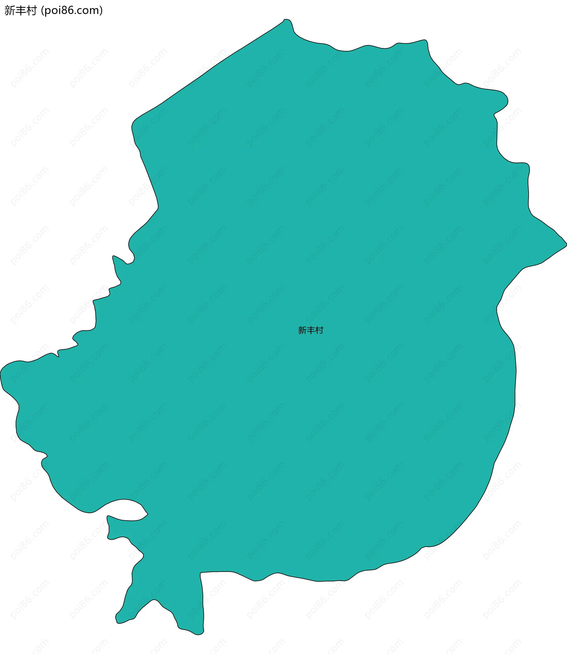 新丰村边界地图