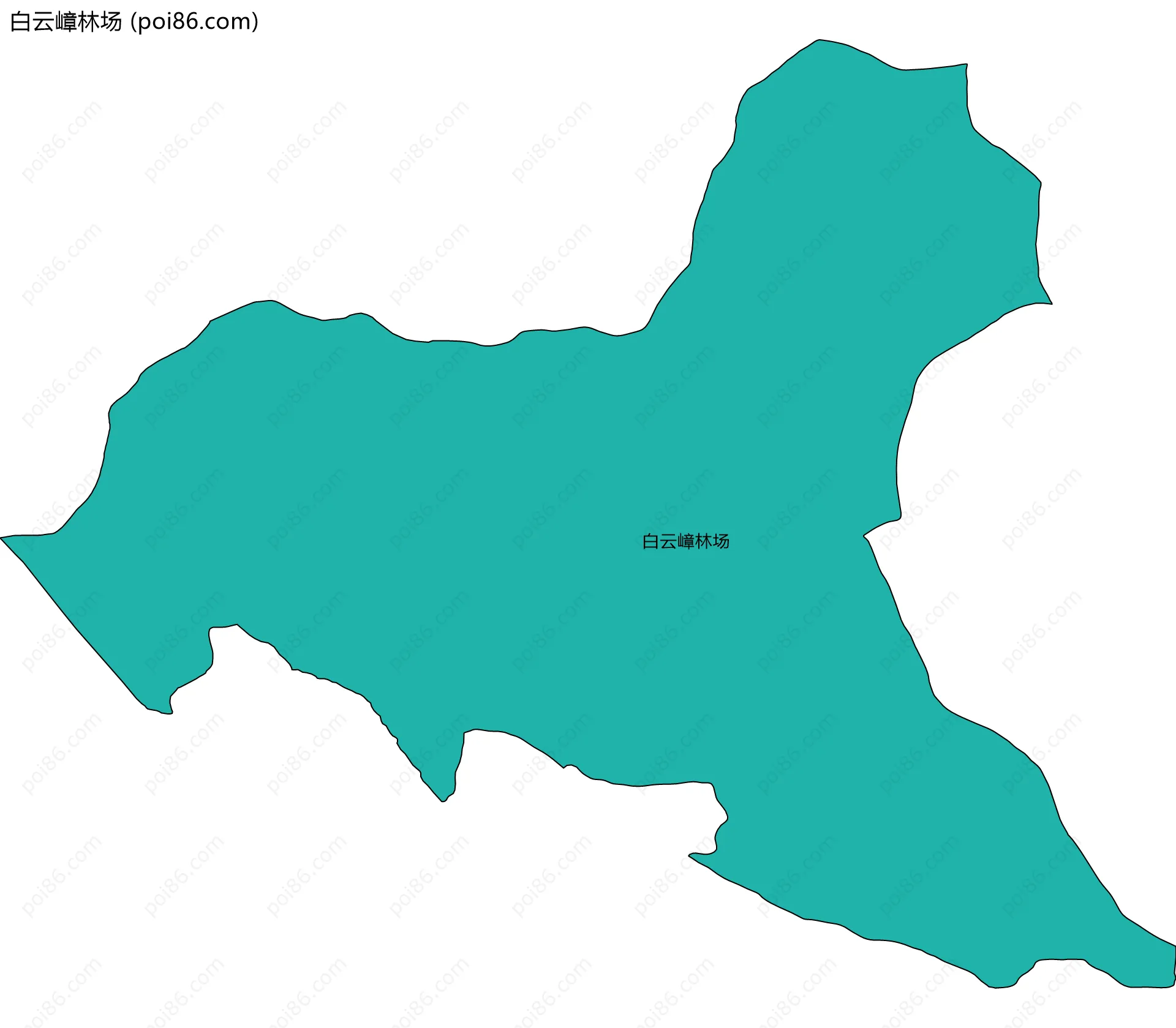 白云嶂林场边界地图