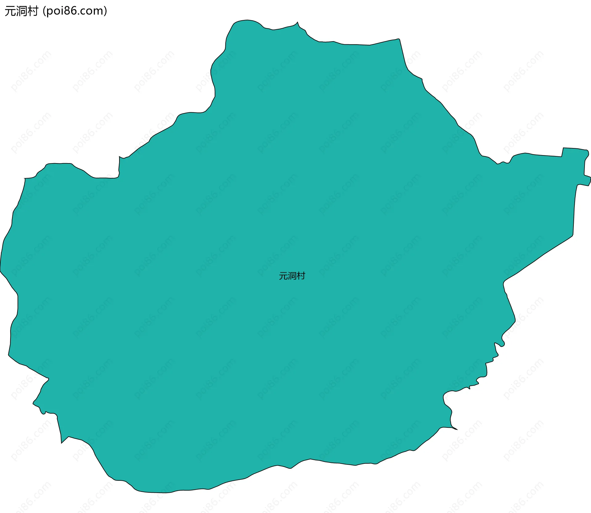 元洞村边界地图