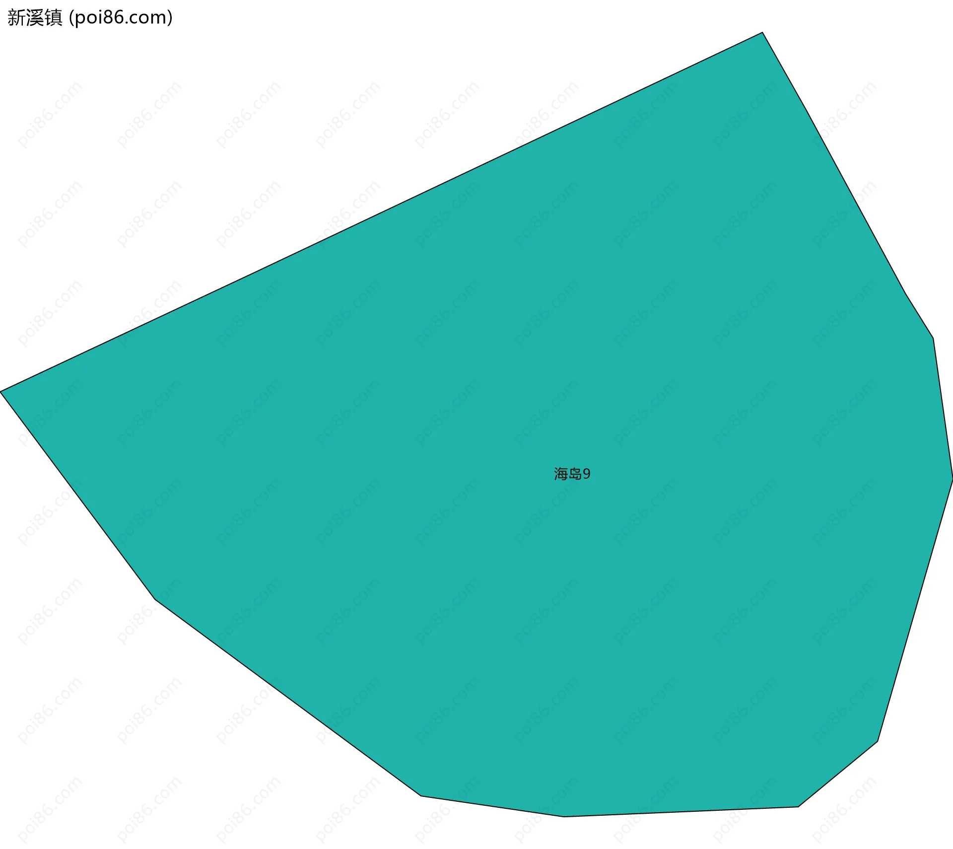 新溪镇边界地图(五级行政区划)