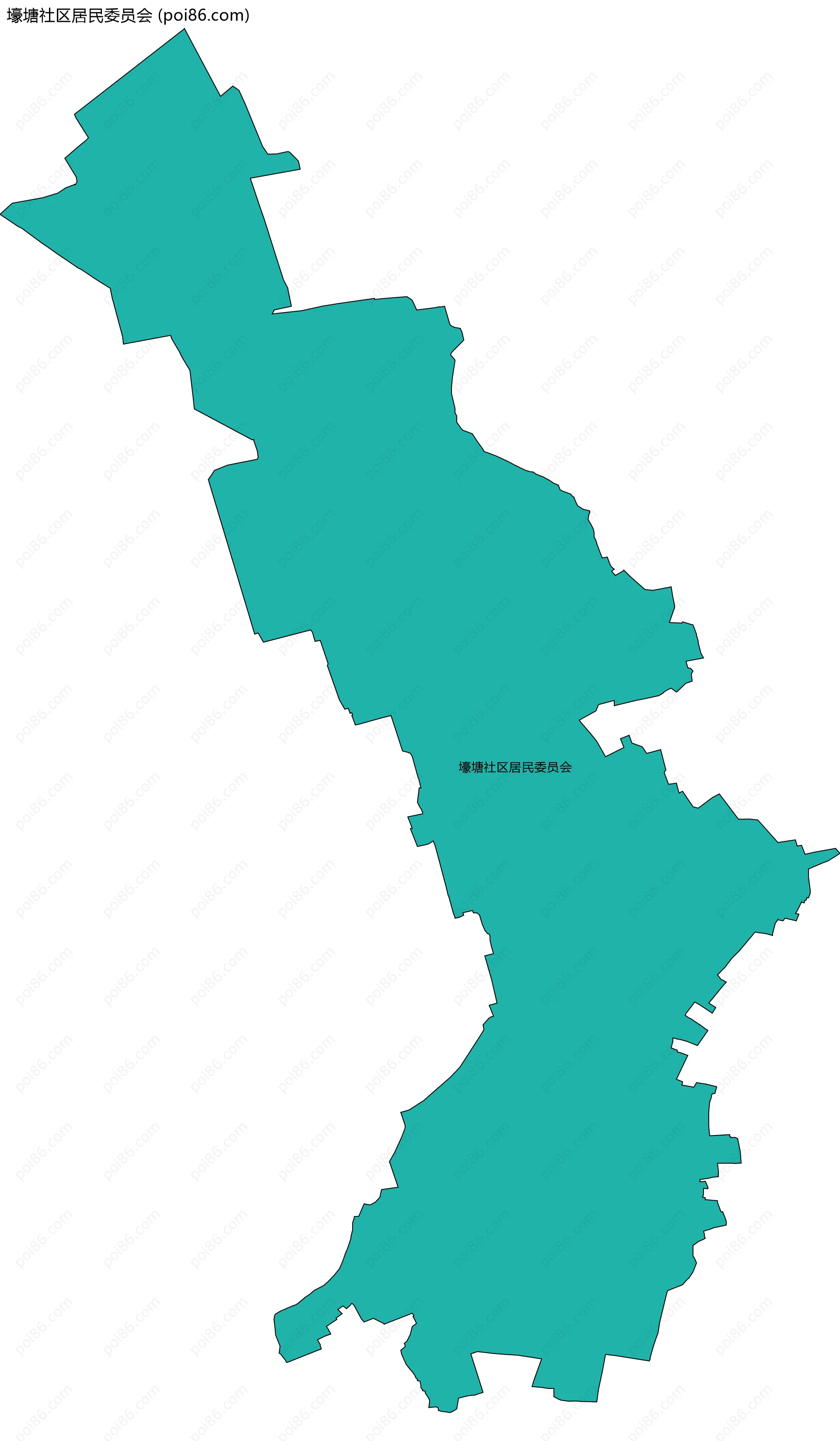 壕塘社区居民委员会边界地图