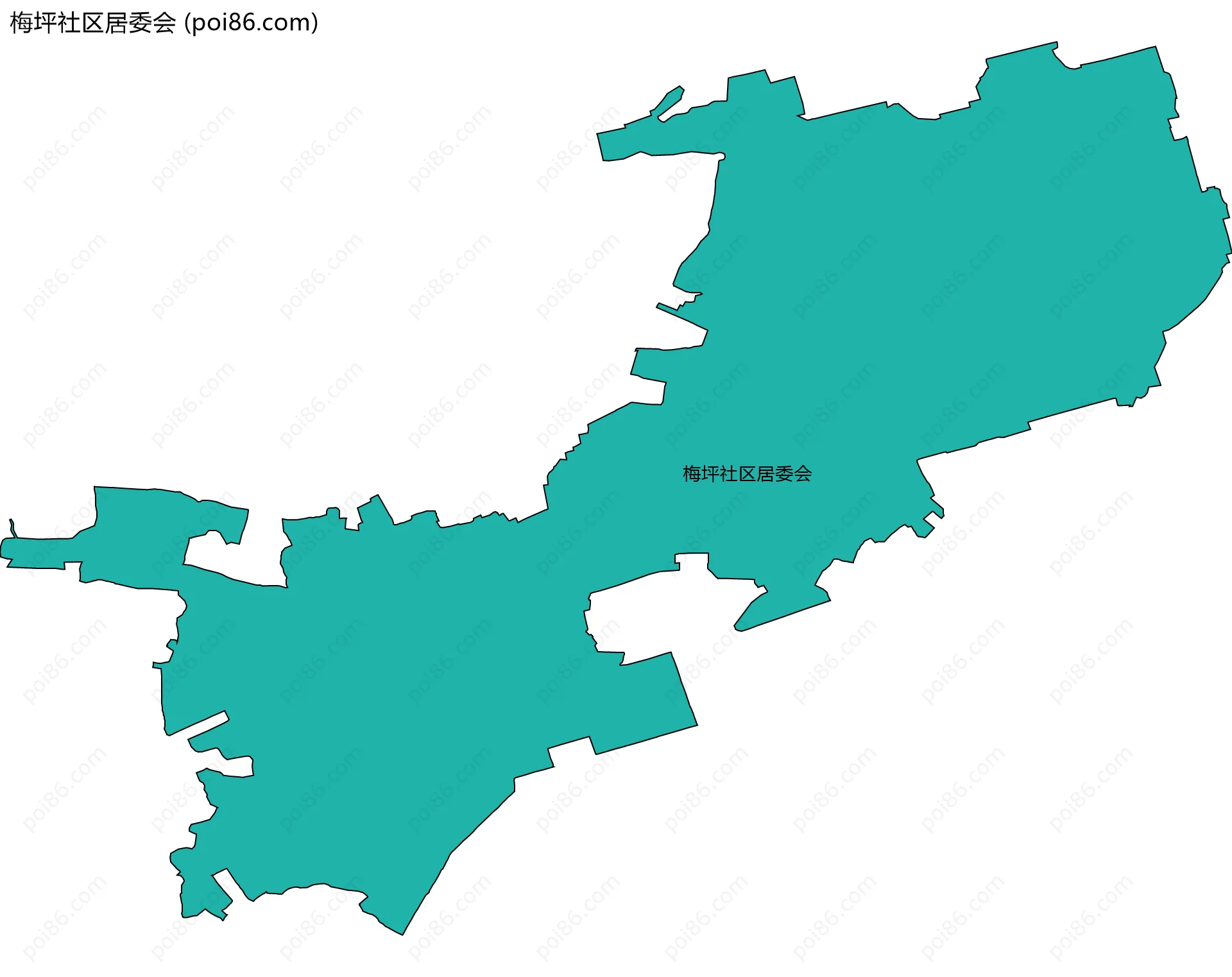 梅坪社区居委会边界地图