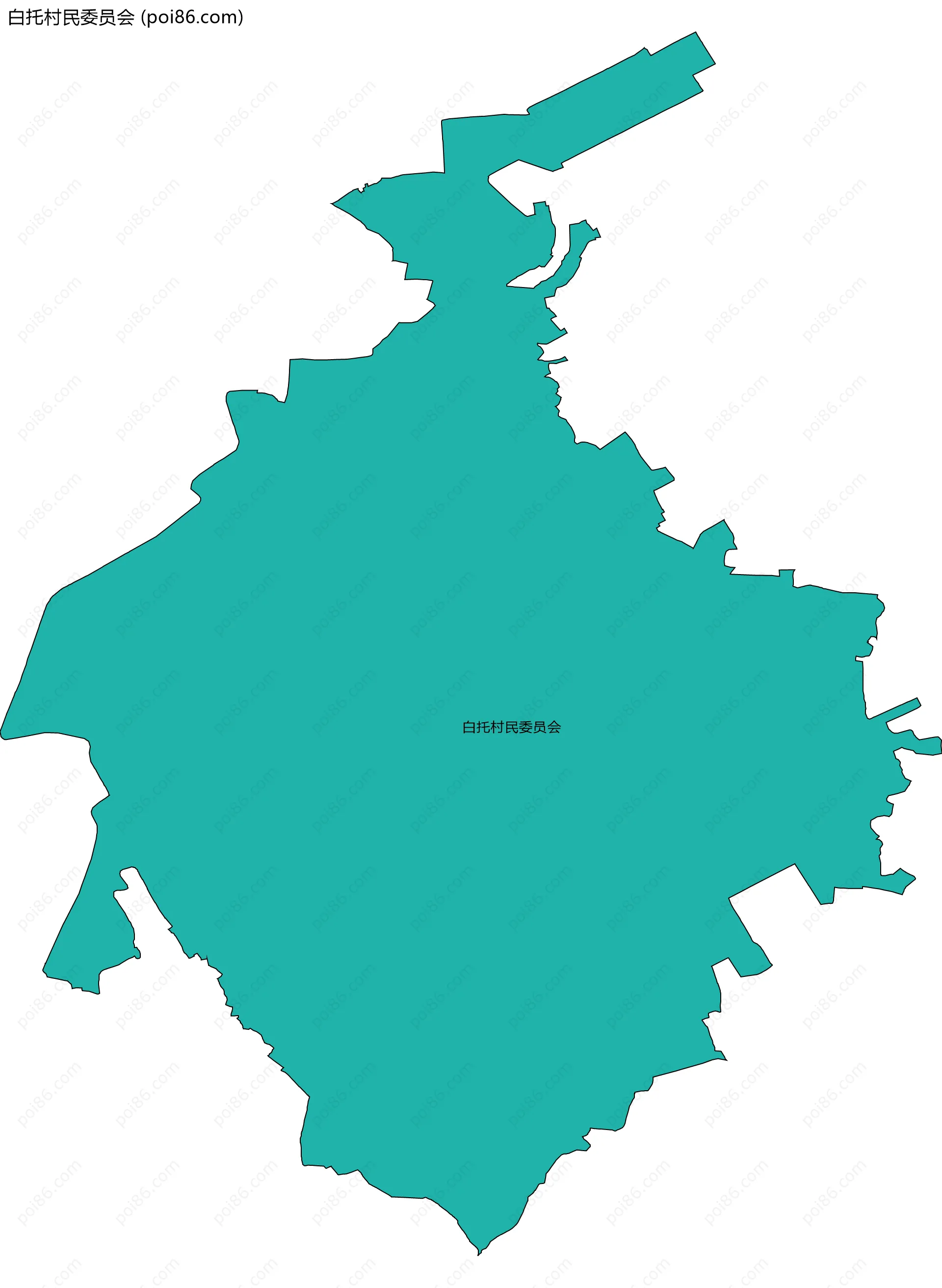 白托村民委员会边界地图