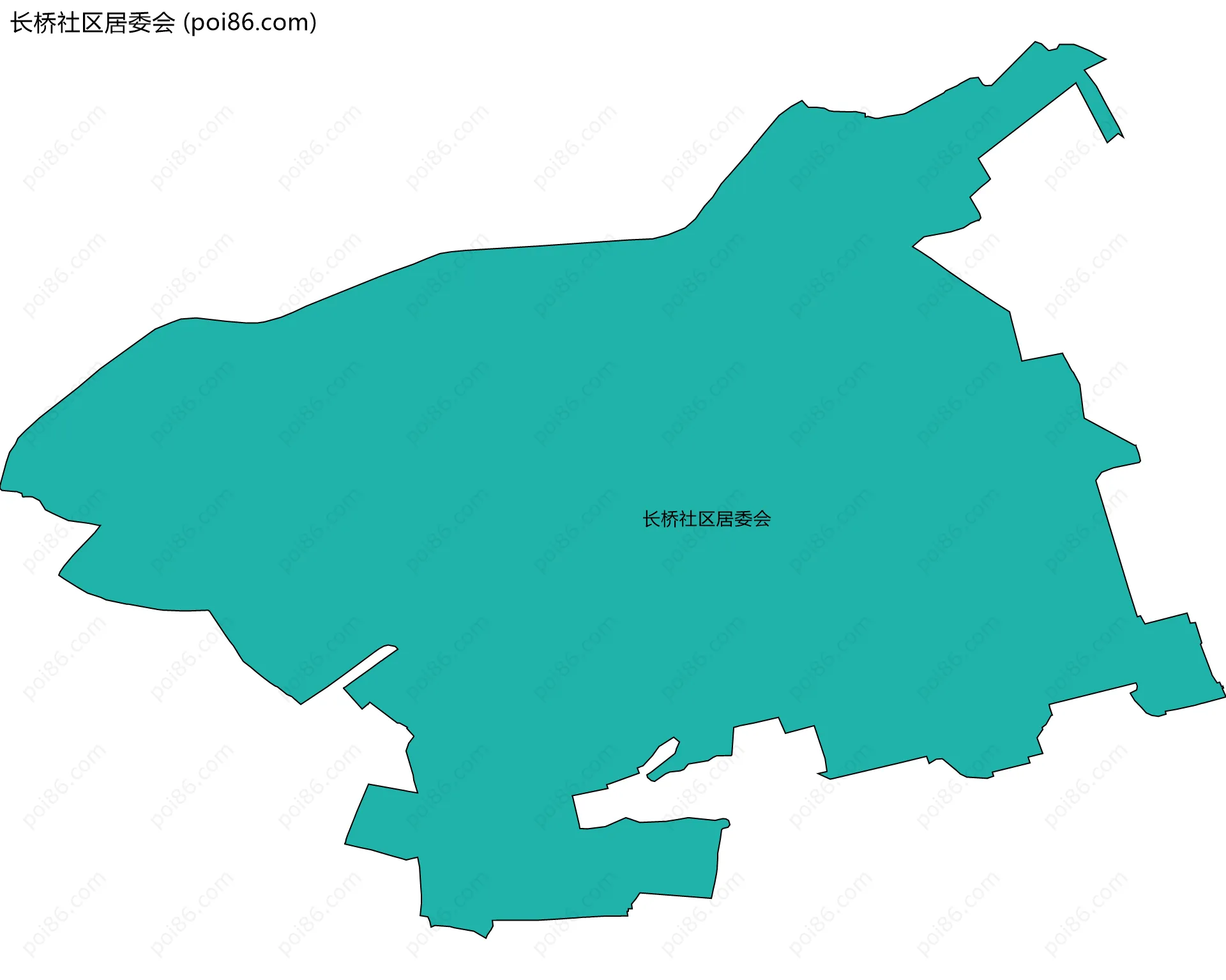 长桥社区居委会边界地图