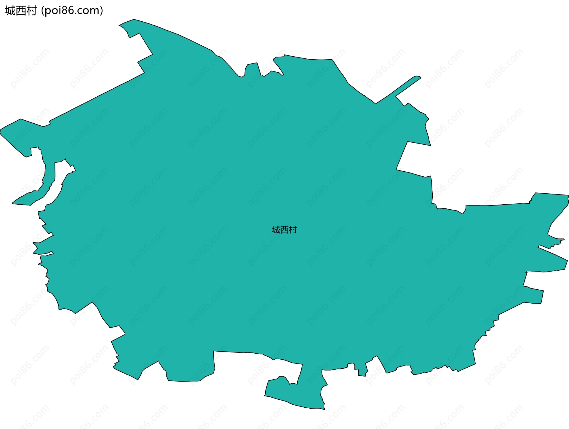 城西村边界地图