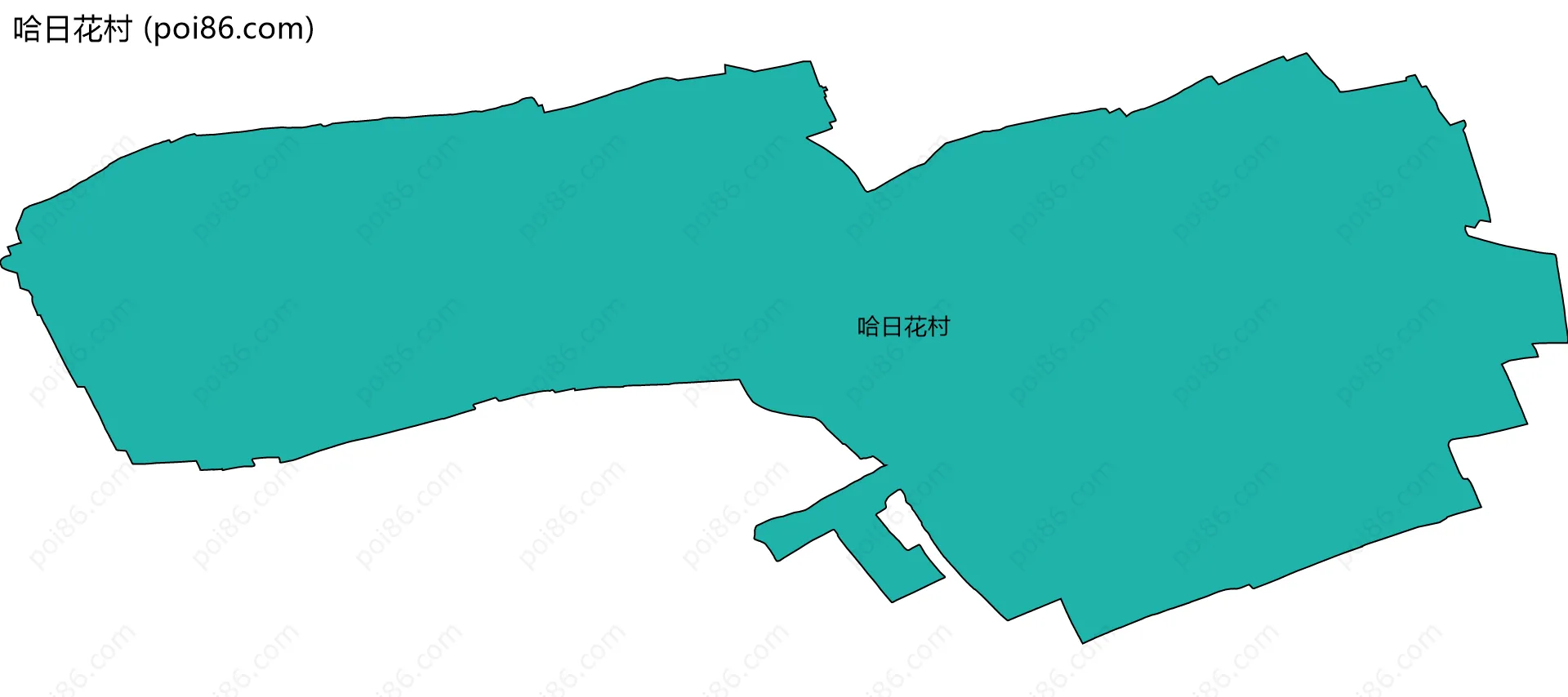 哈日花村边界地图