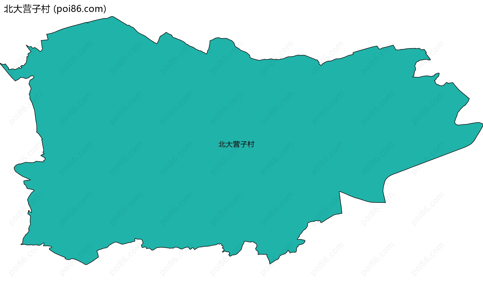 北大营子村边界地图