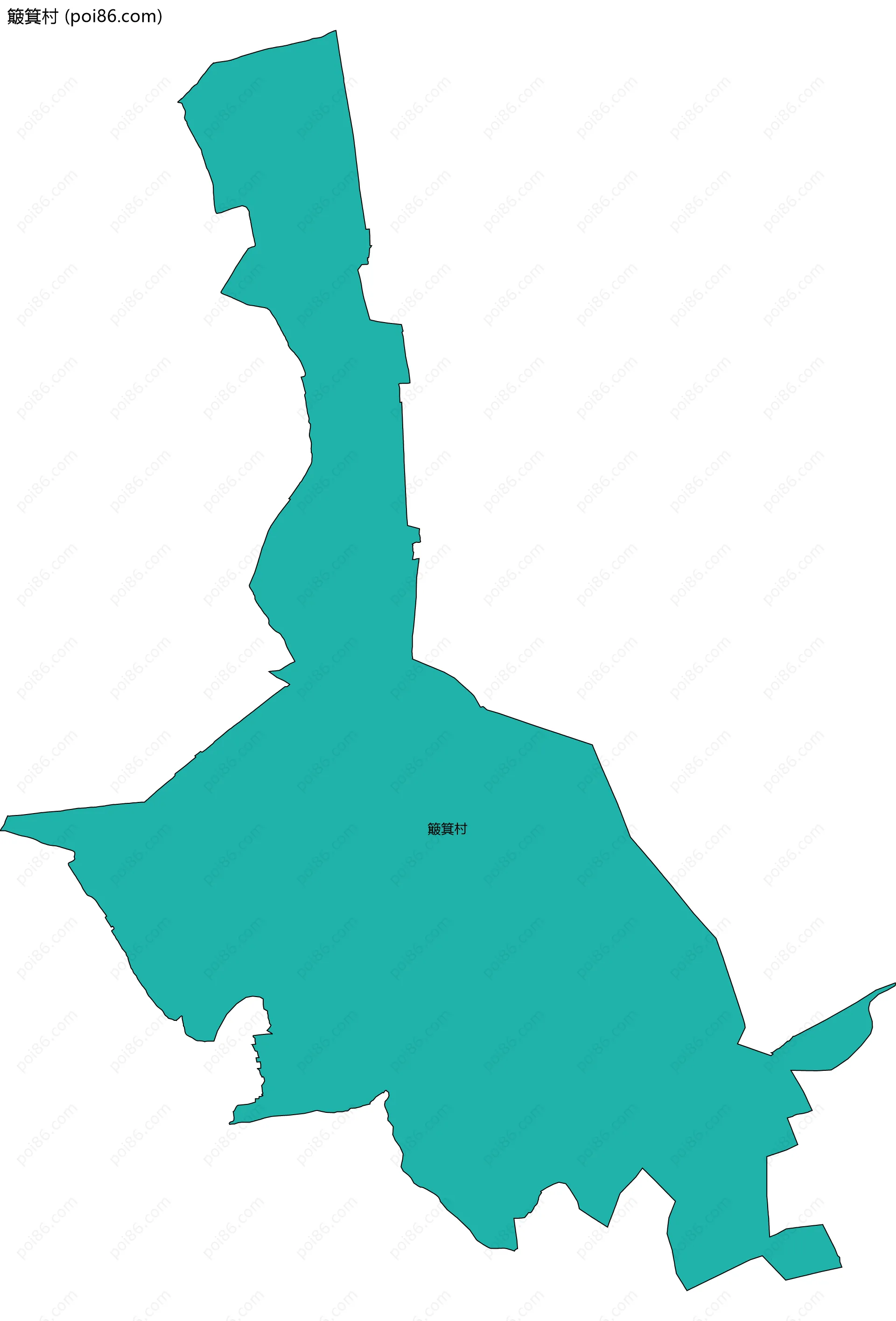 簸箕村边界地图
