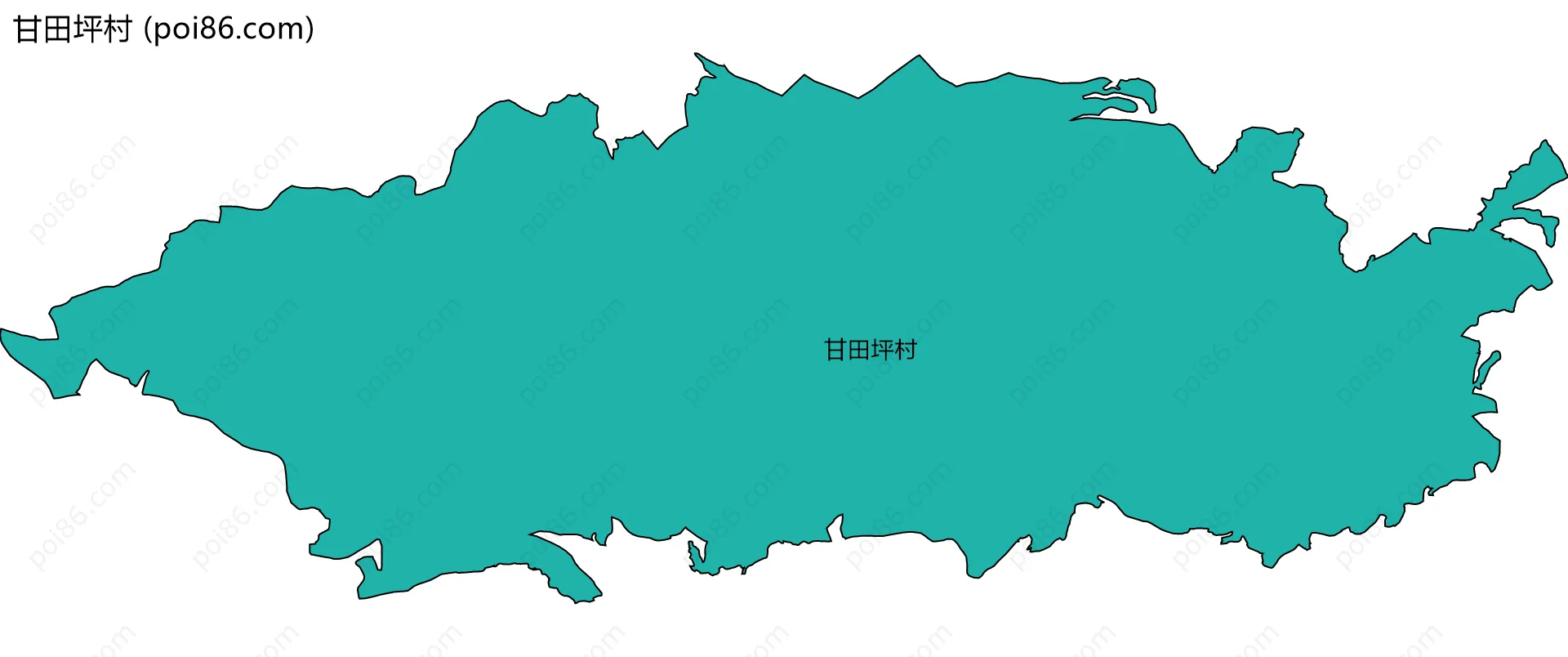 甘田坪村边界地图