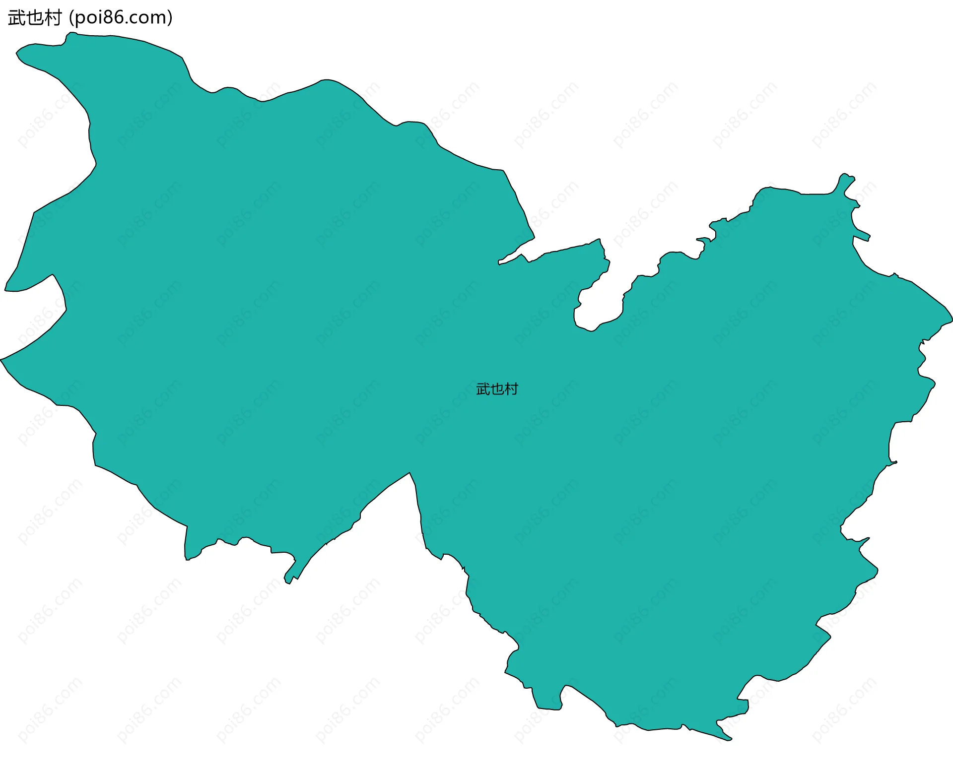 武也村边界地图