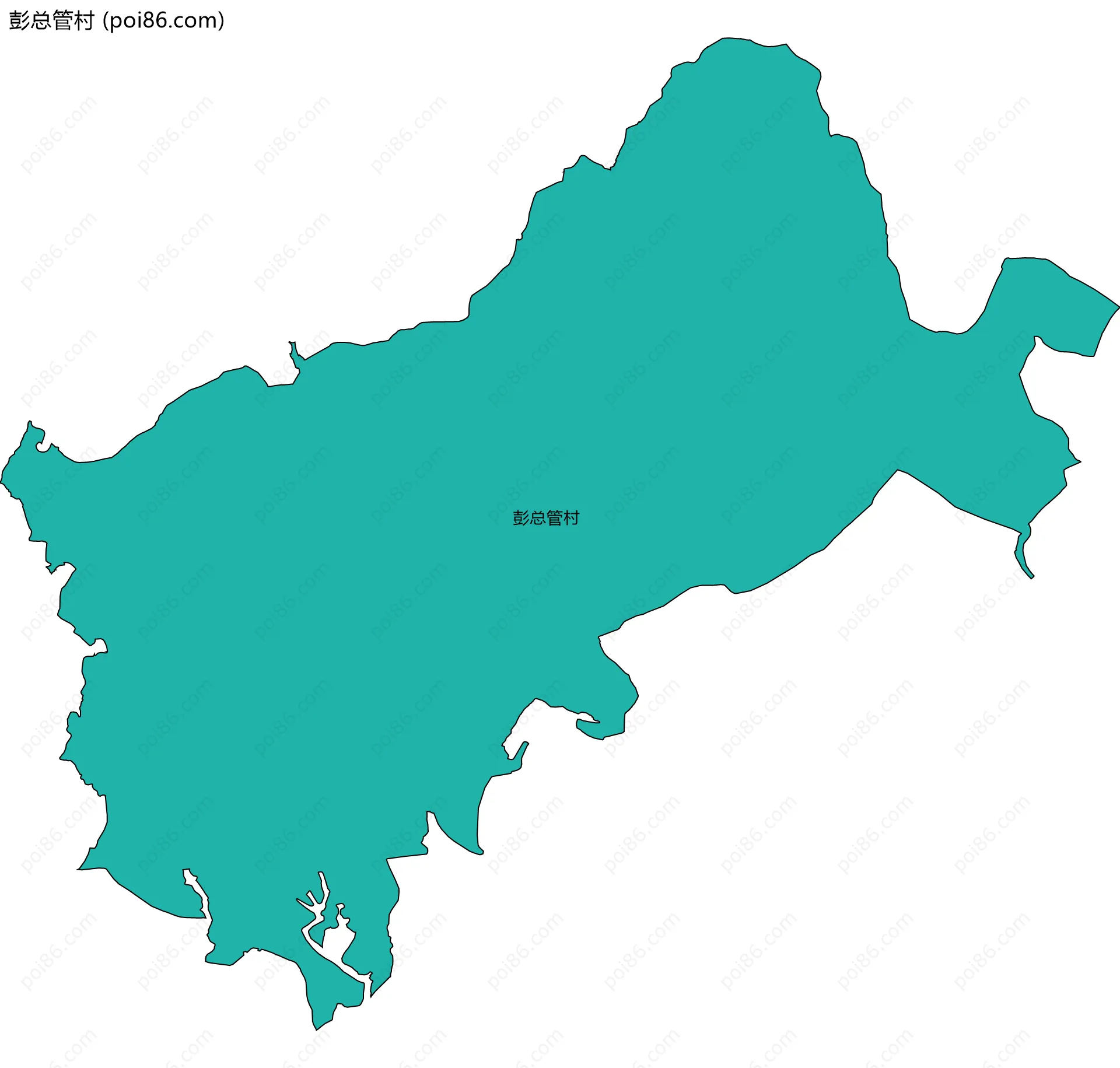 彭总管村边界地图