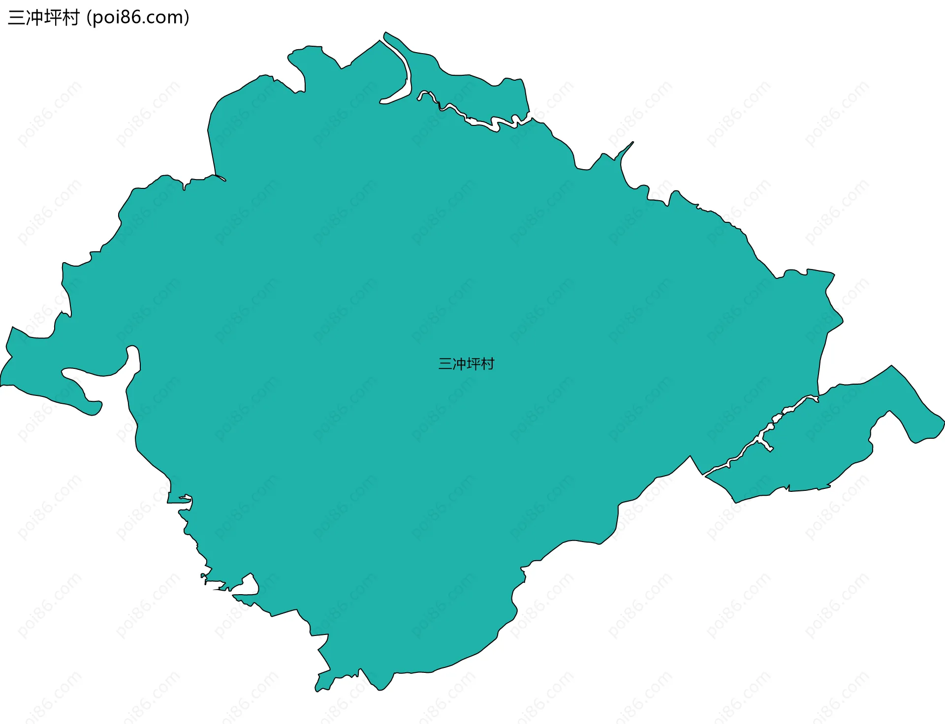 三冲坪村边界地图