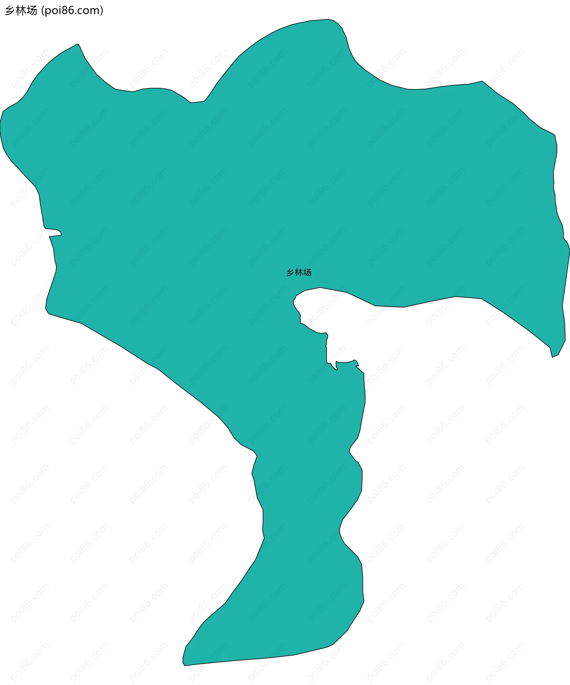 乡林场边界地图