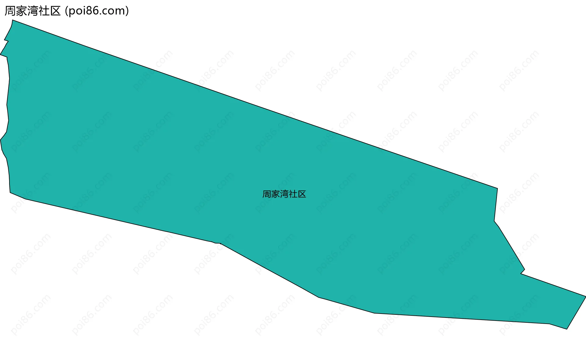 周家湾社区边界地图