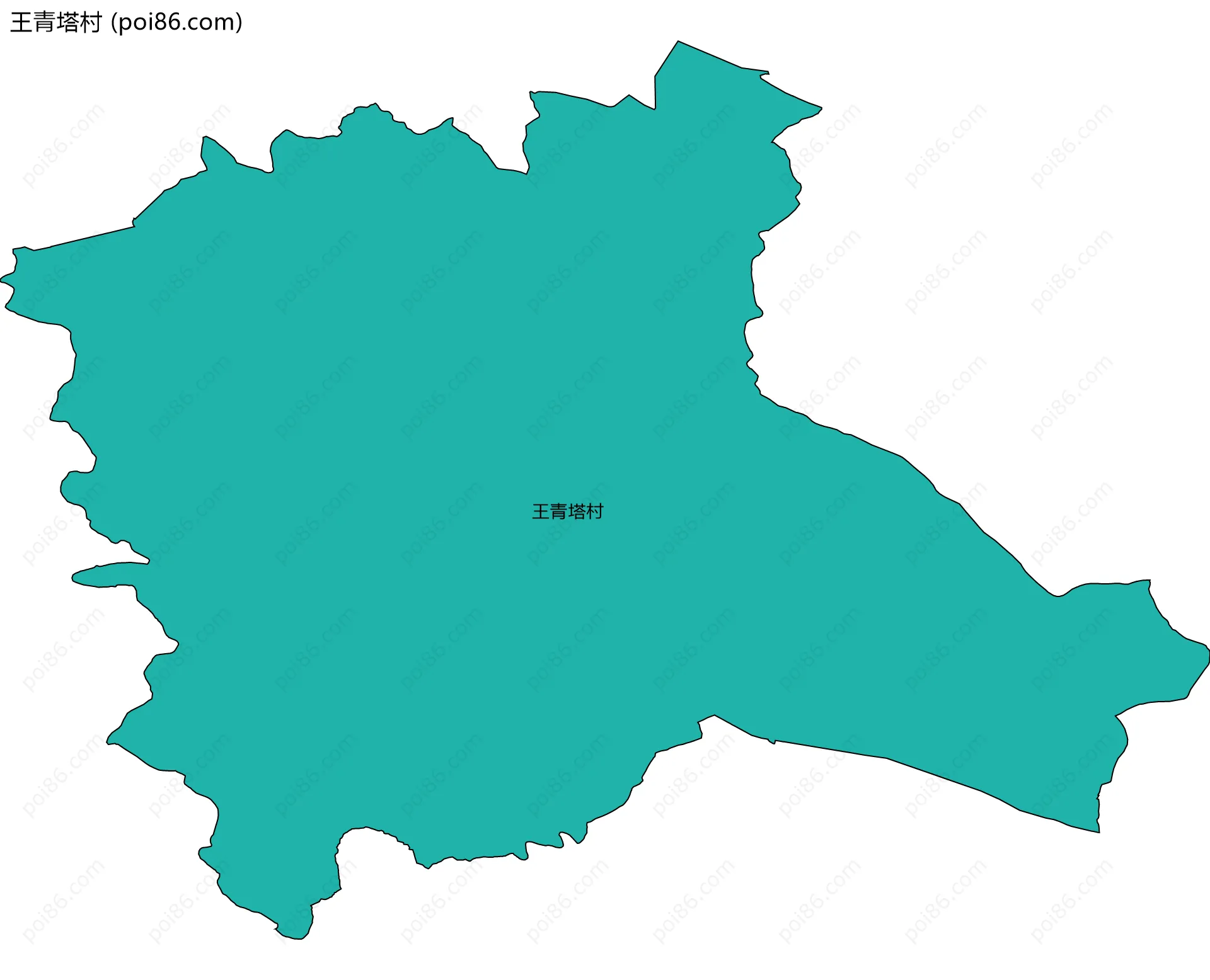 王青塔村边界地图