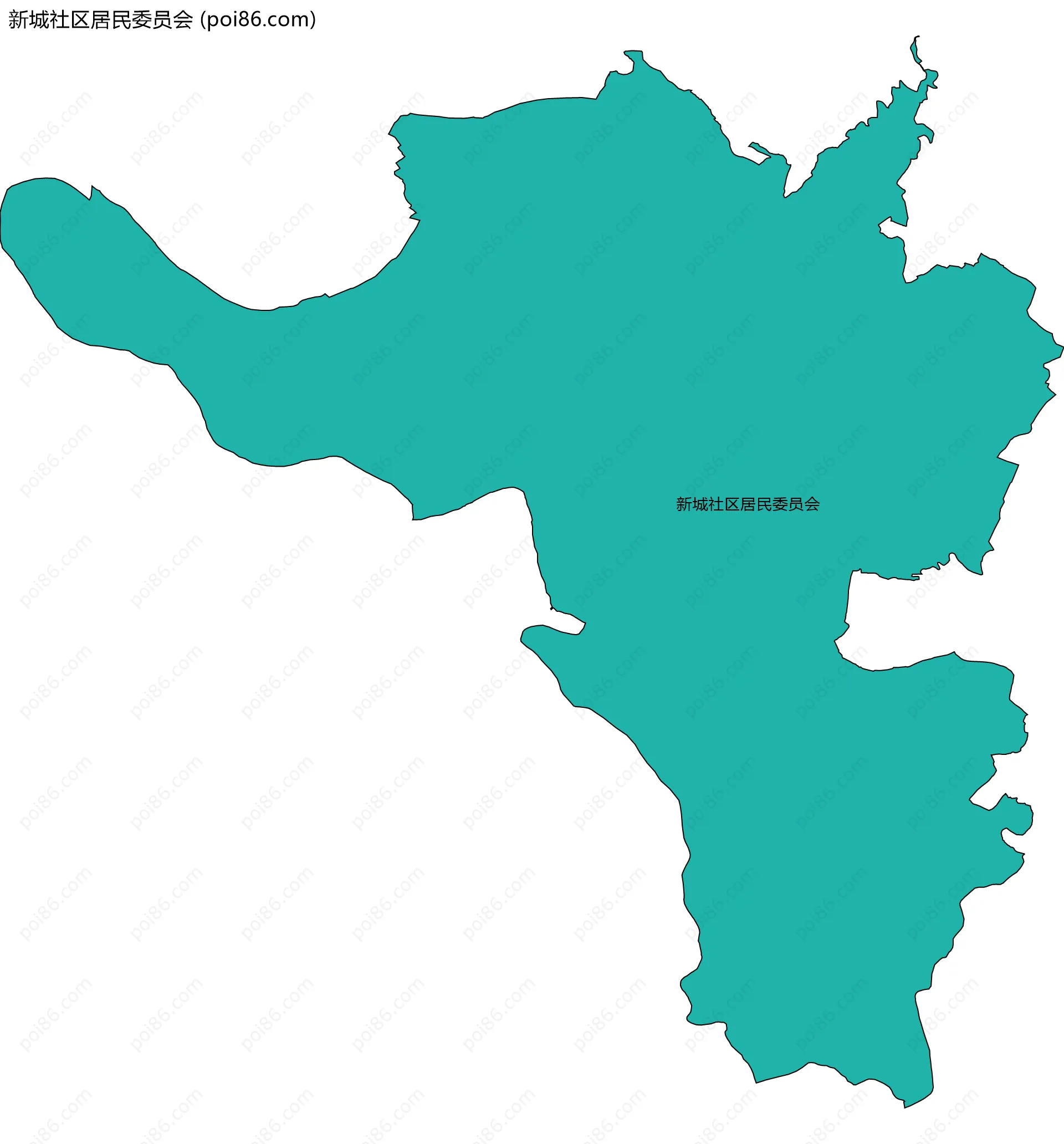 新城社区居民委员会边界地图