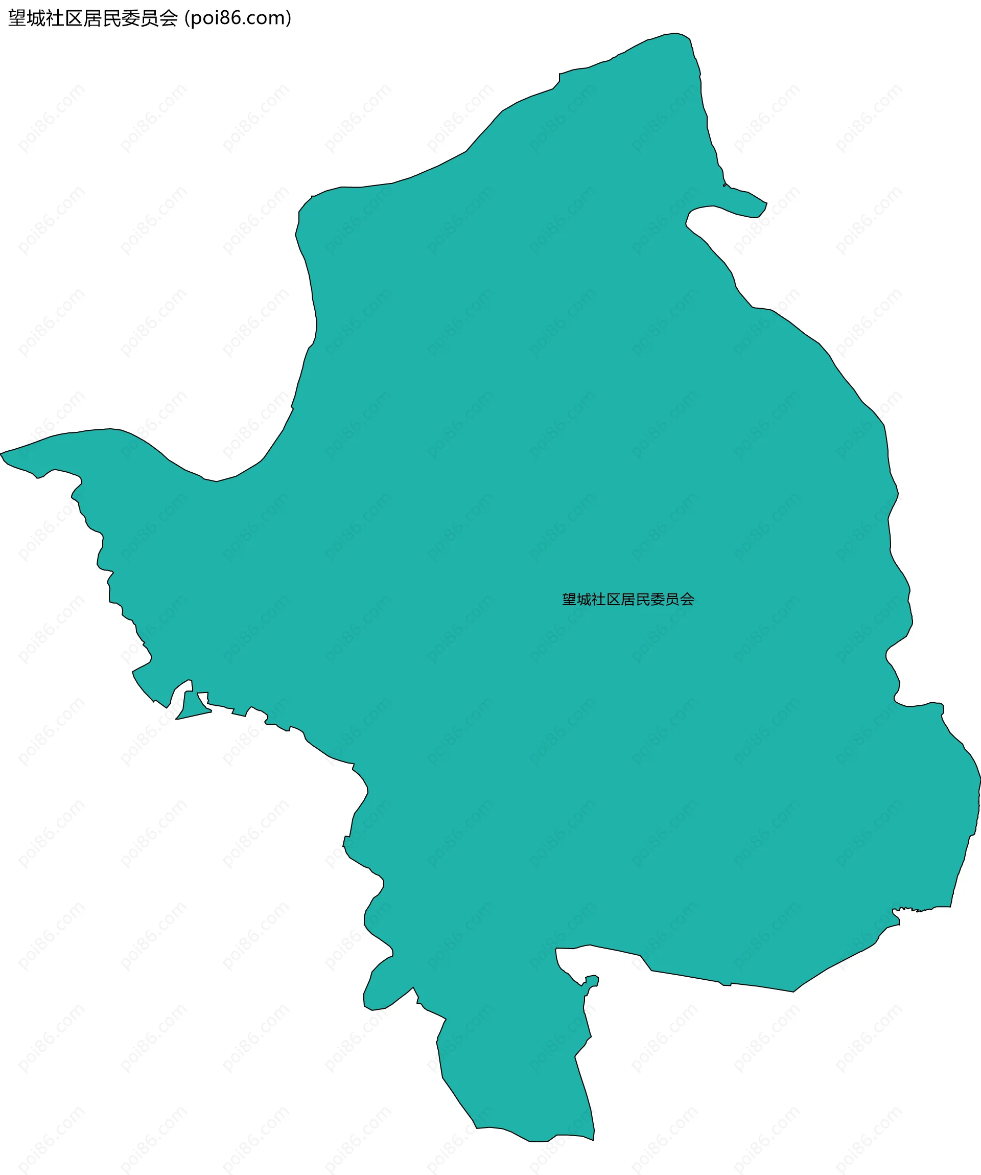 望城社区居民委员会边界地图