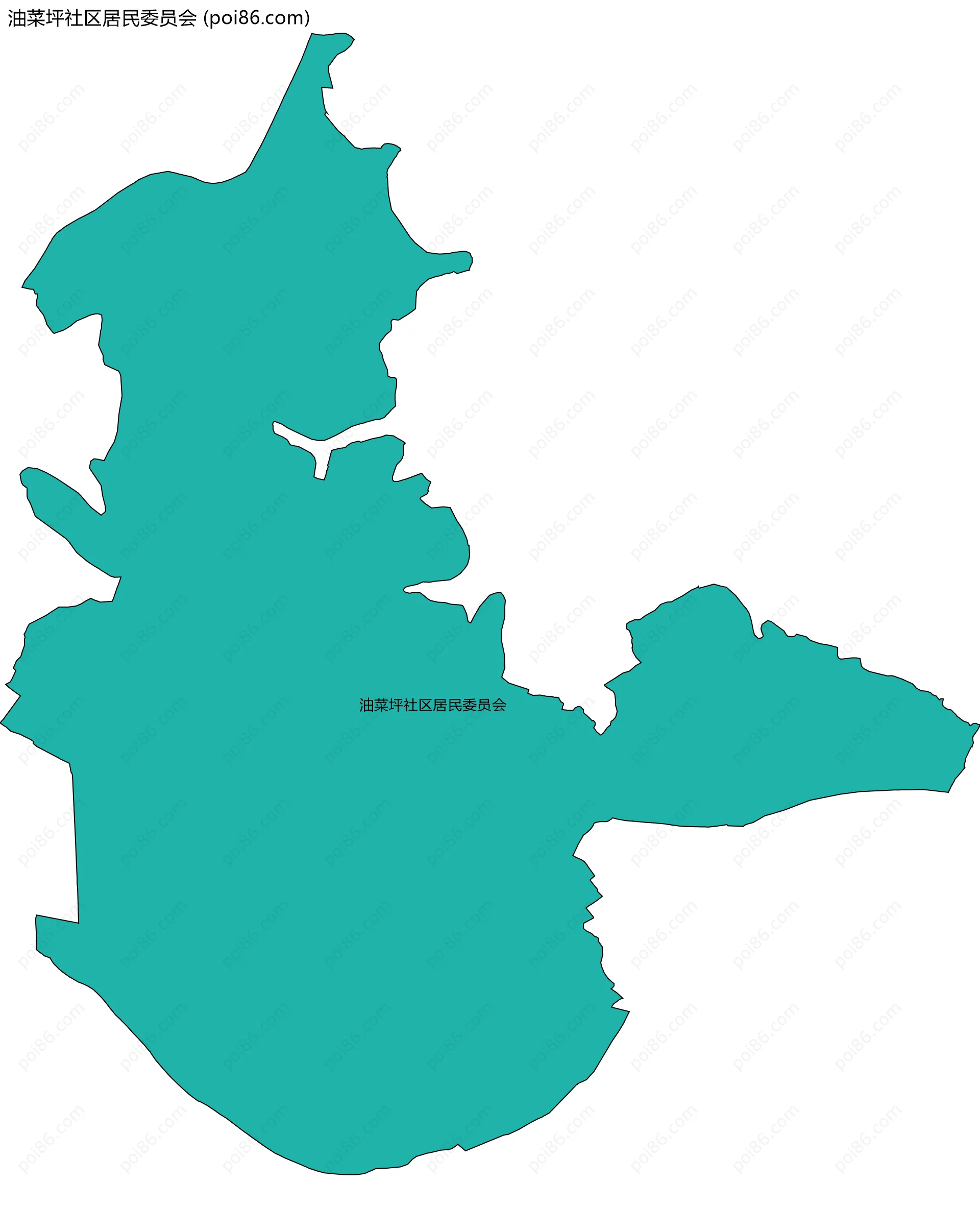 油菜坪社区居民委员会边界地图