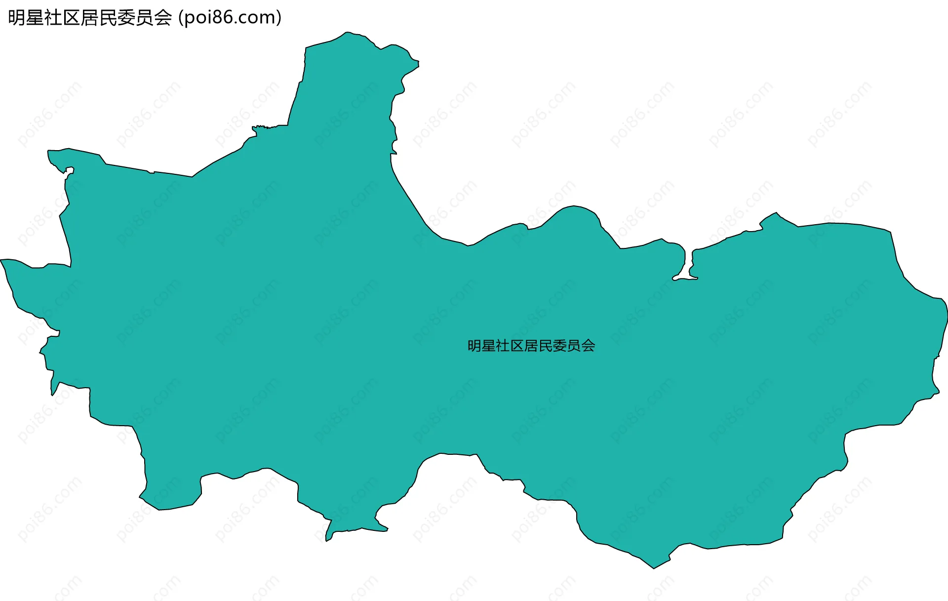明星社区居民委员会边界地图