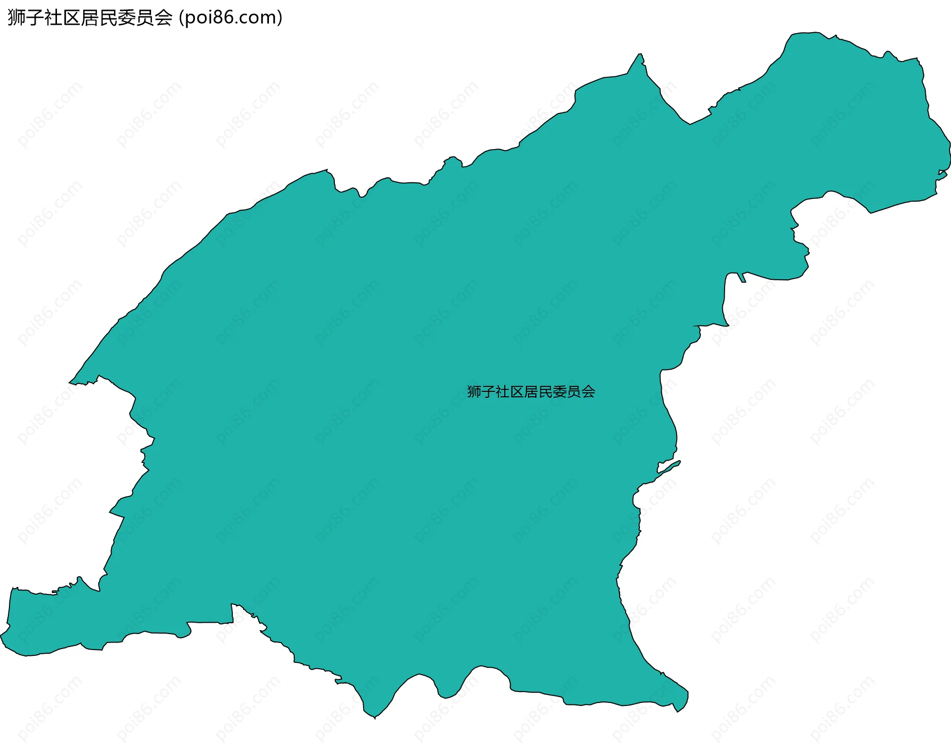 狮子社区居民委员会边界地图