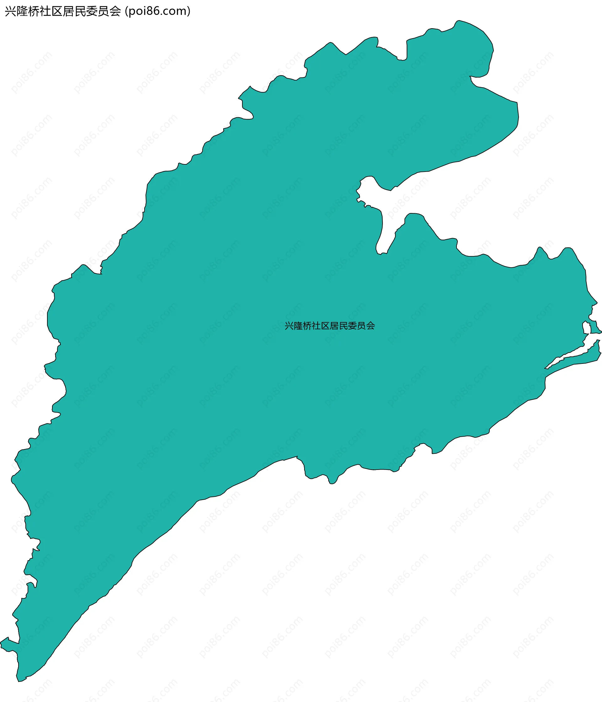 兴隆桥社区居民委员会边界地图