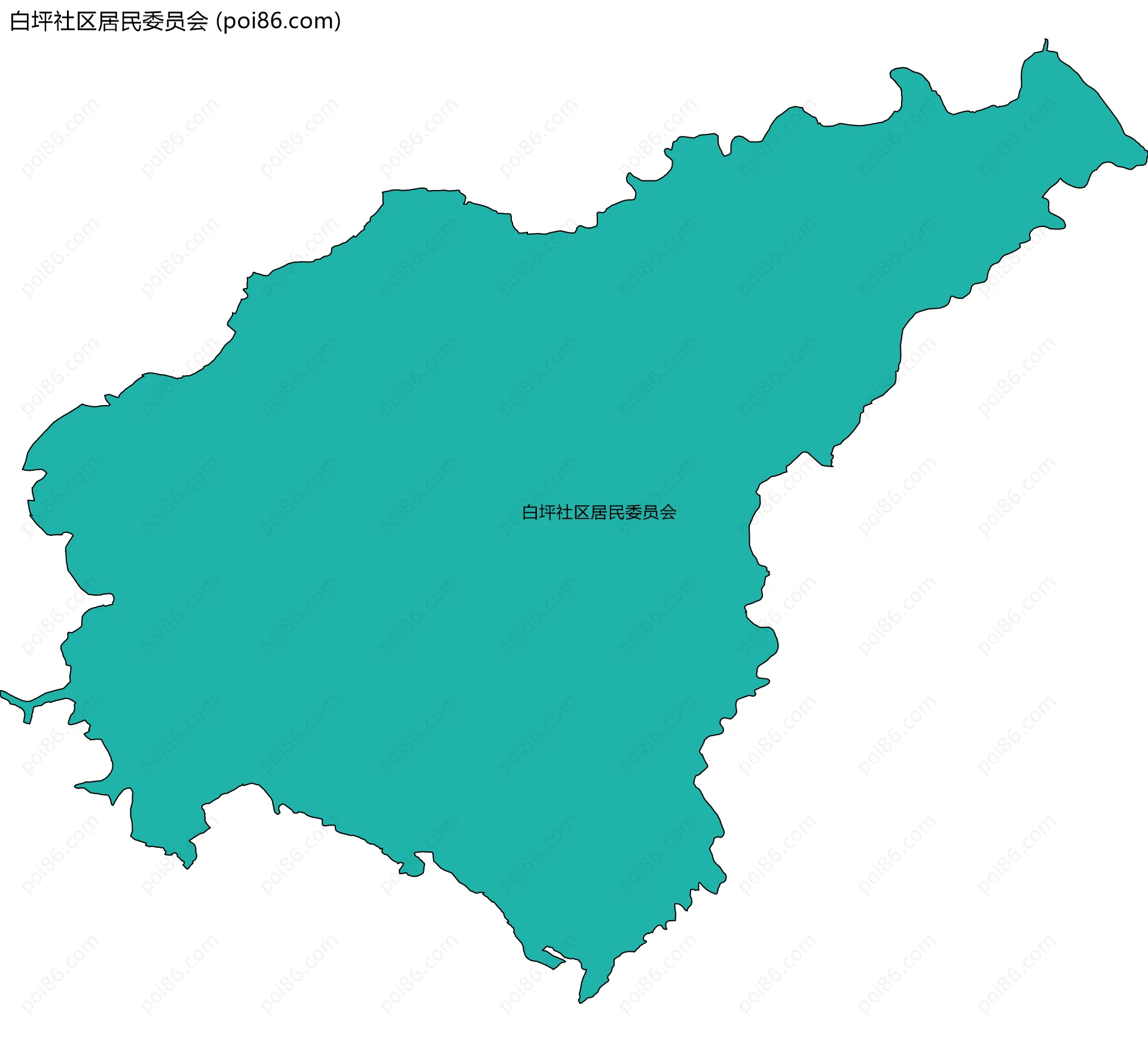白坪社区居民委员会边界地图