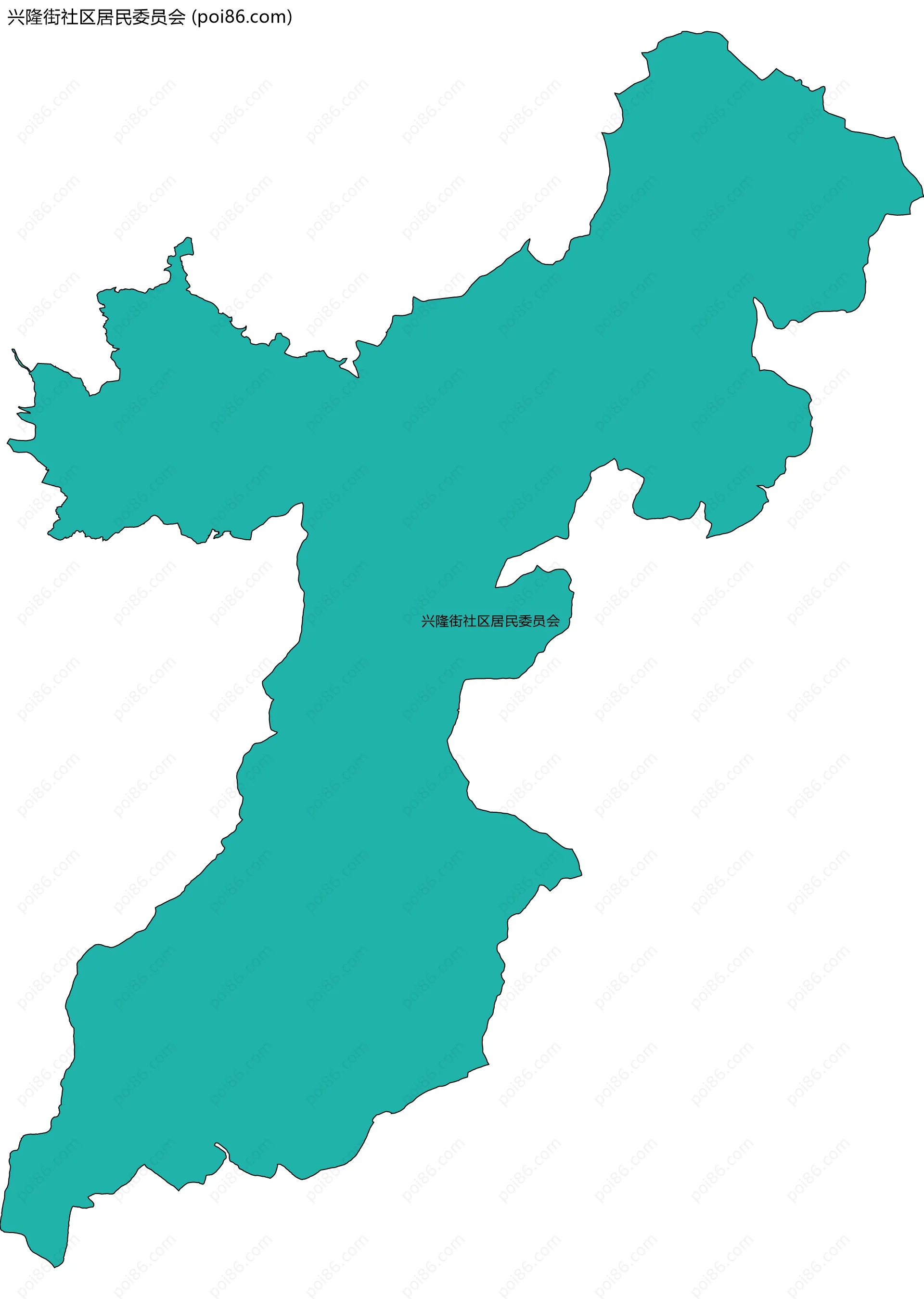 兴隆街社区居民委员会边界地图