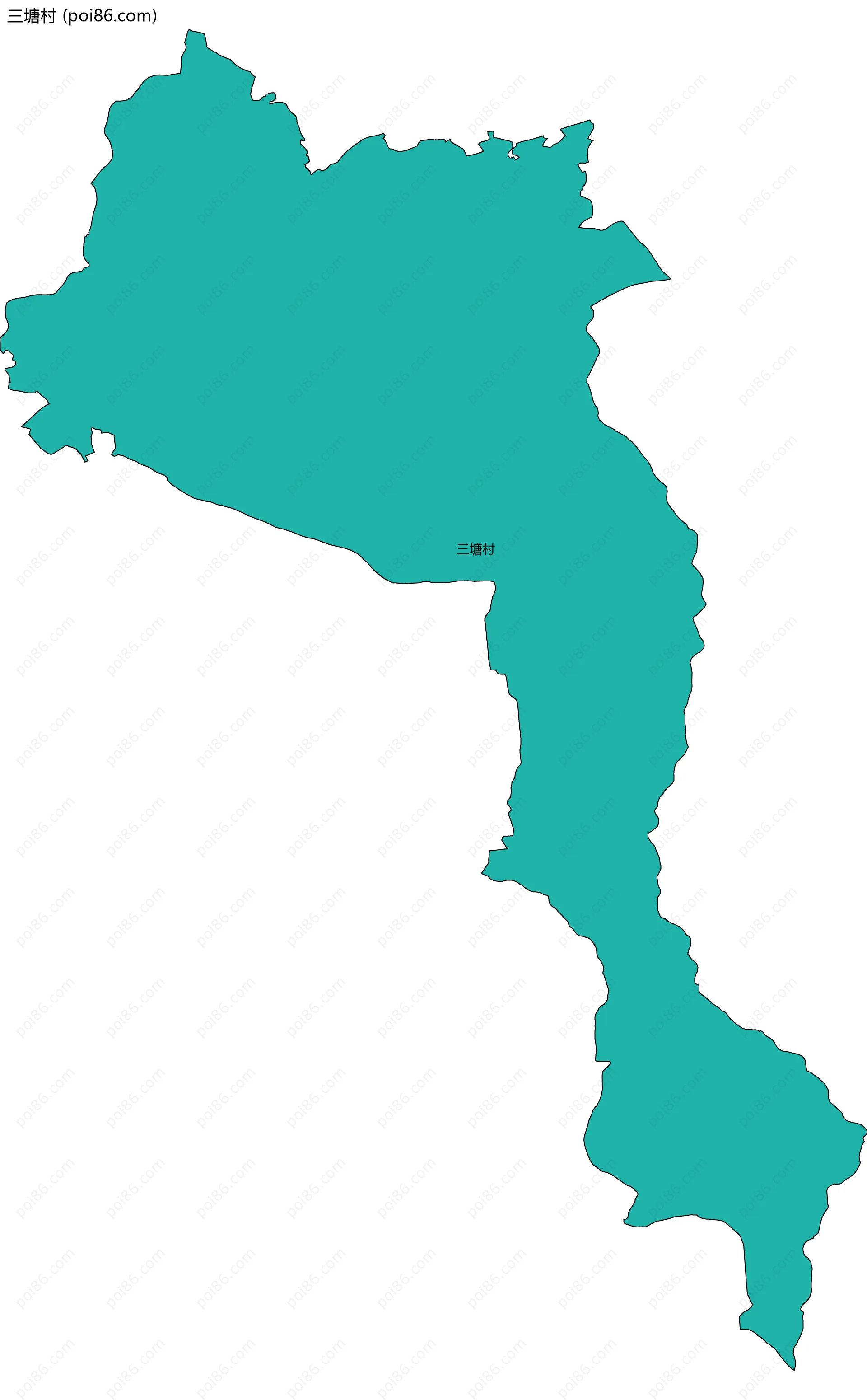 三塘村边界地图