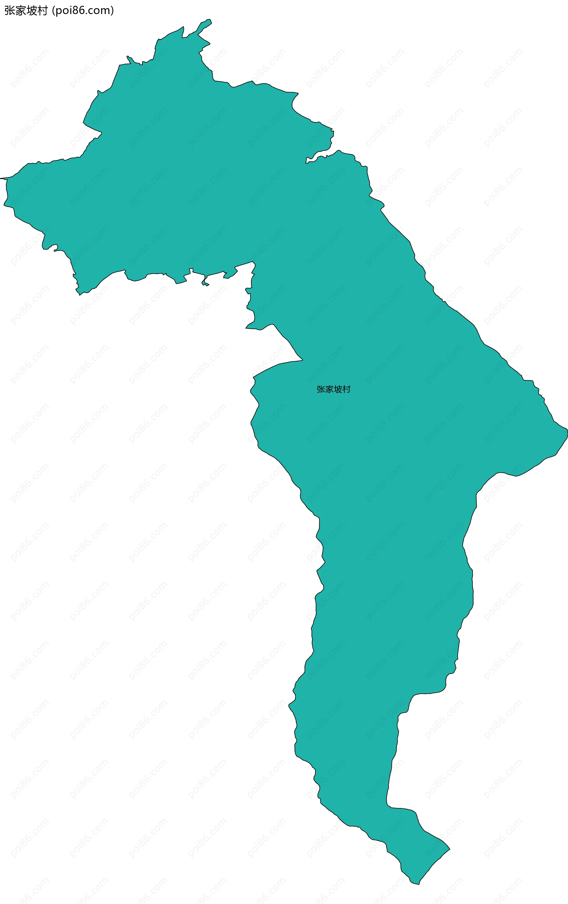 张家坡村边界地图