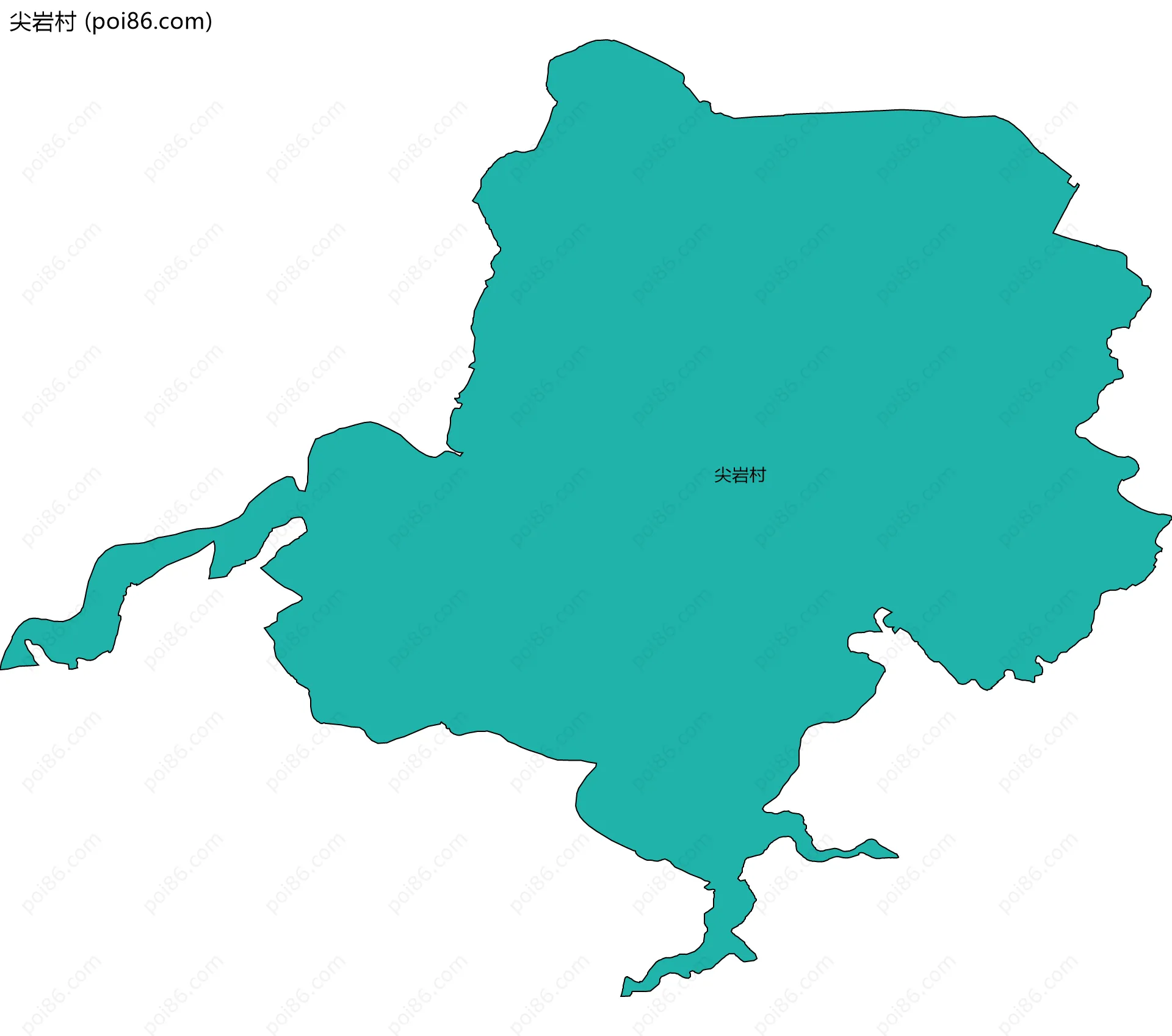 尖岩村边界地图